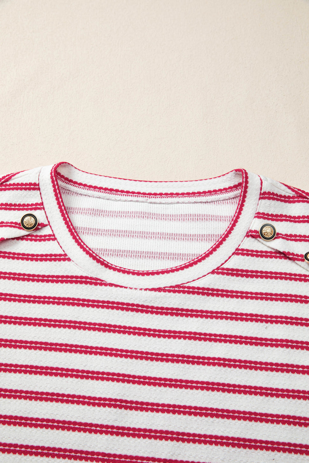 Sail Away Striped Button Top