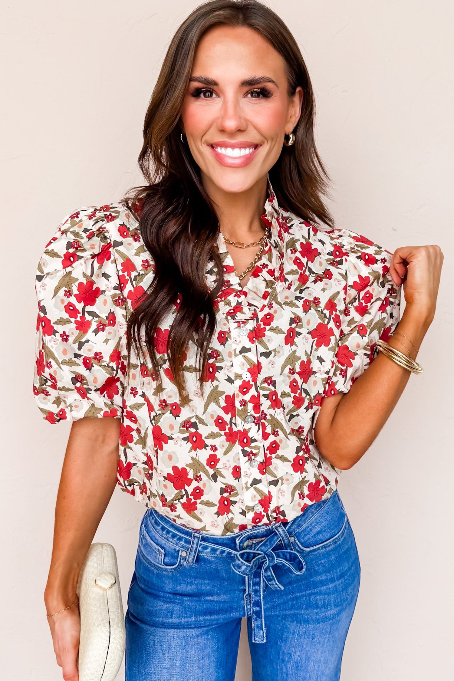 Red Floral Shirt