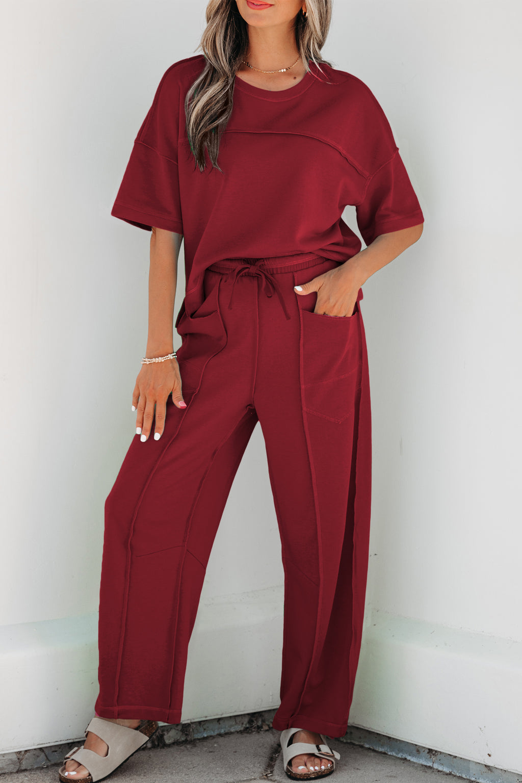 Boxy Tee and Barrel Pants Set
