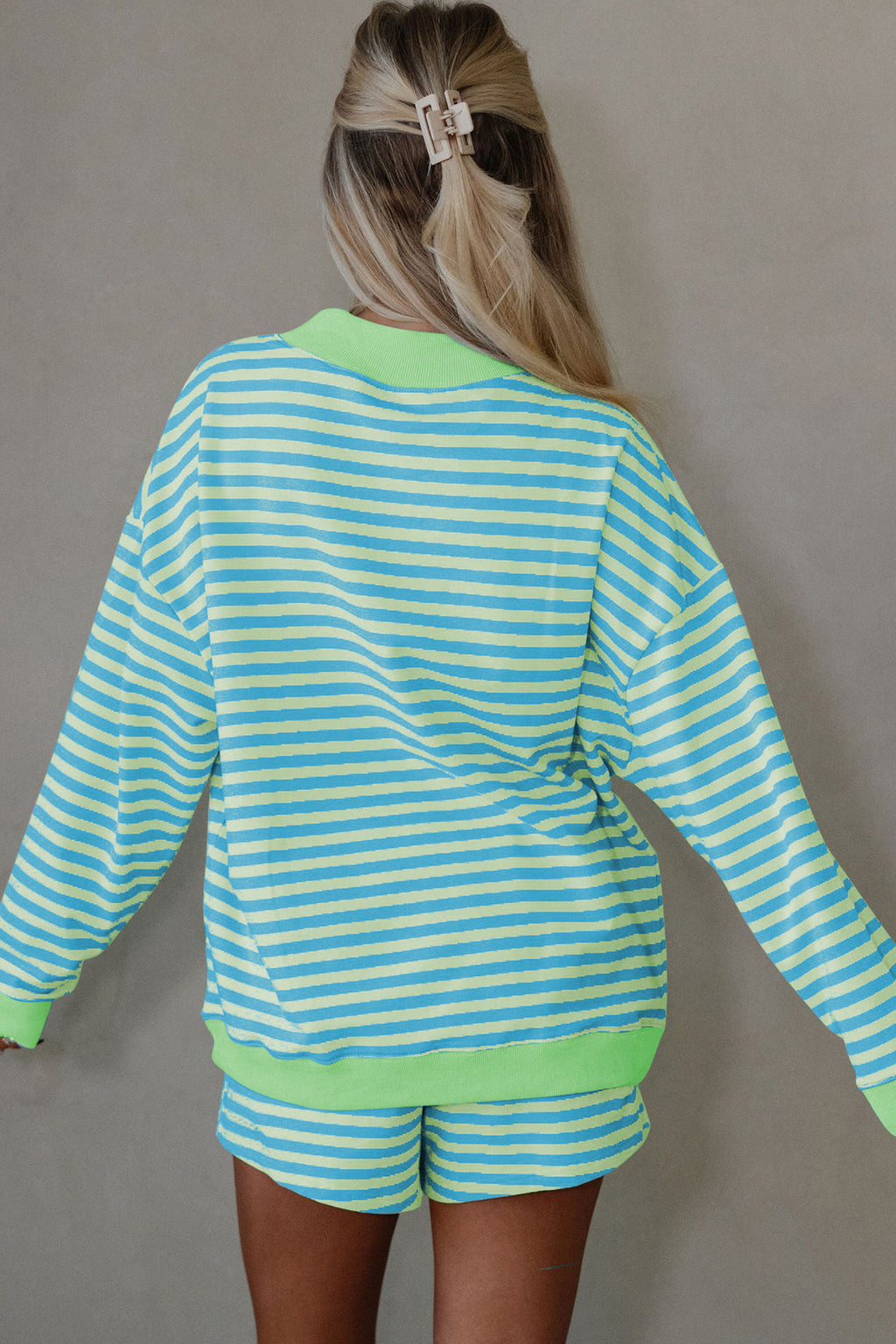 Green Stripe 2pcs Set