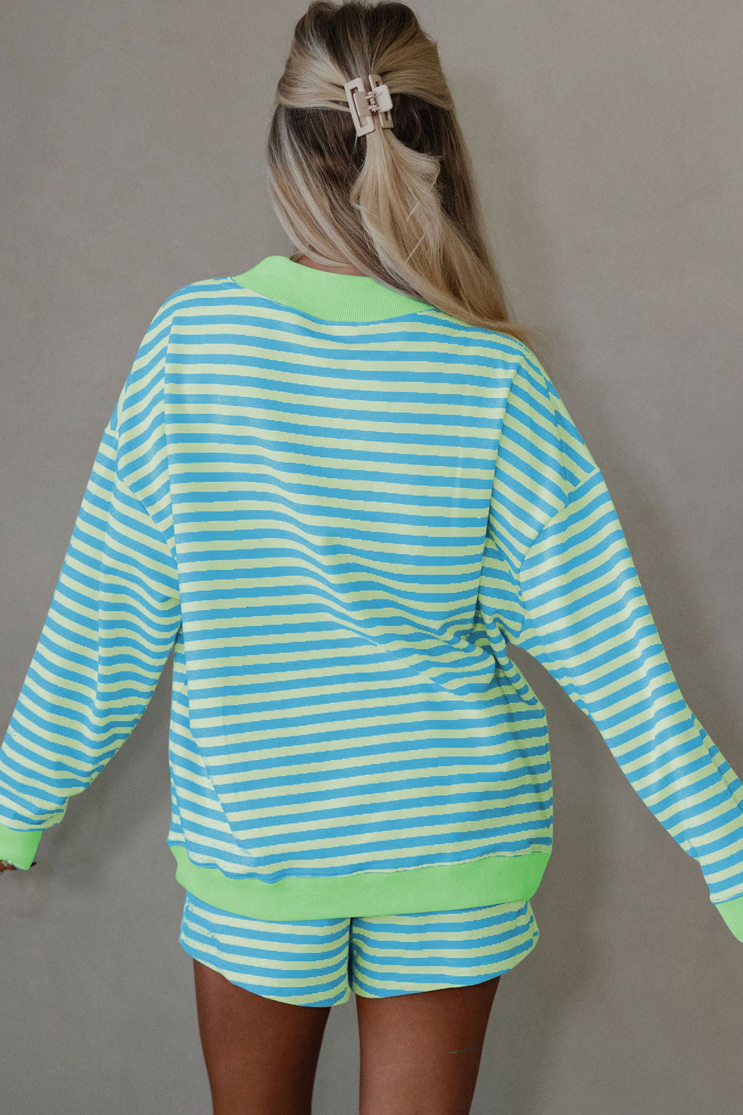Green Stripe 2pcs Set