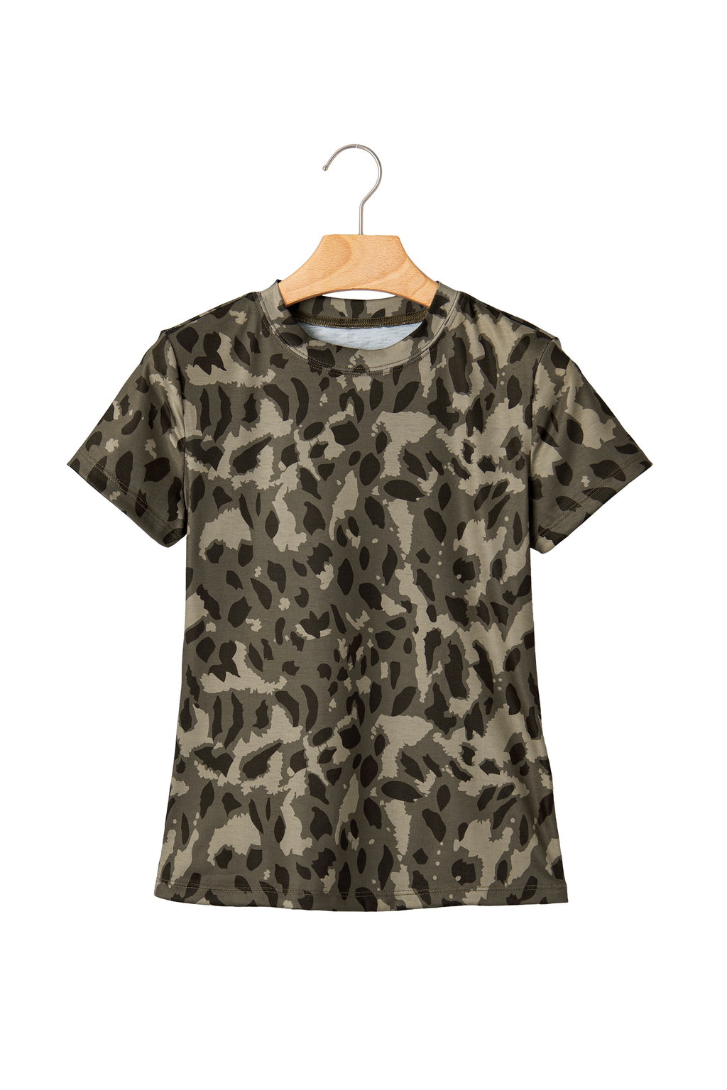 Brown Retro Leopard Slim Tee