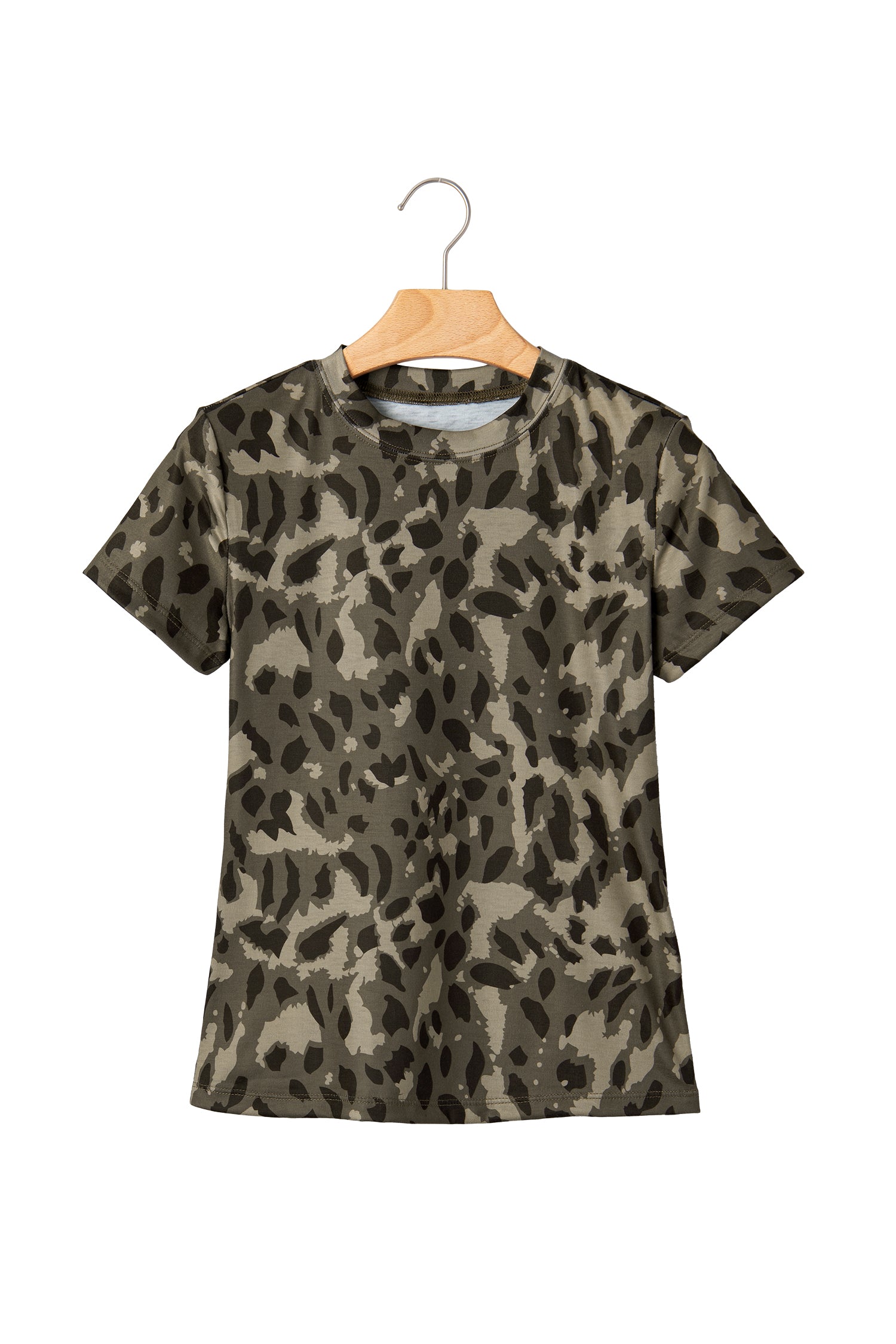 Brown Retro Leopard Slim Tee