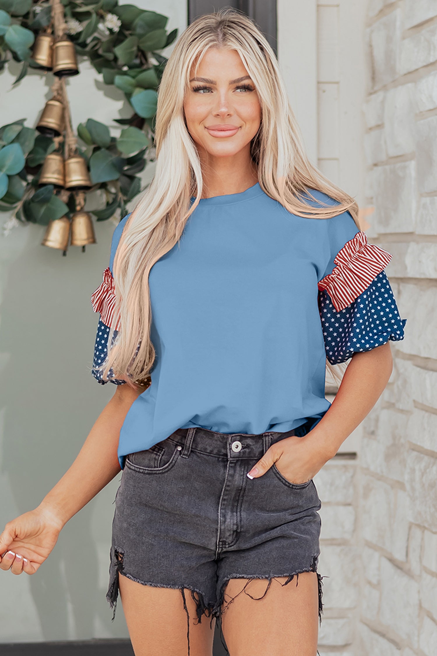 Beau Blue Stars Top