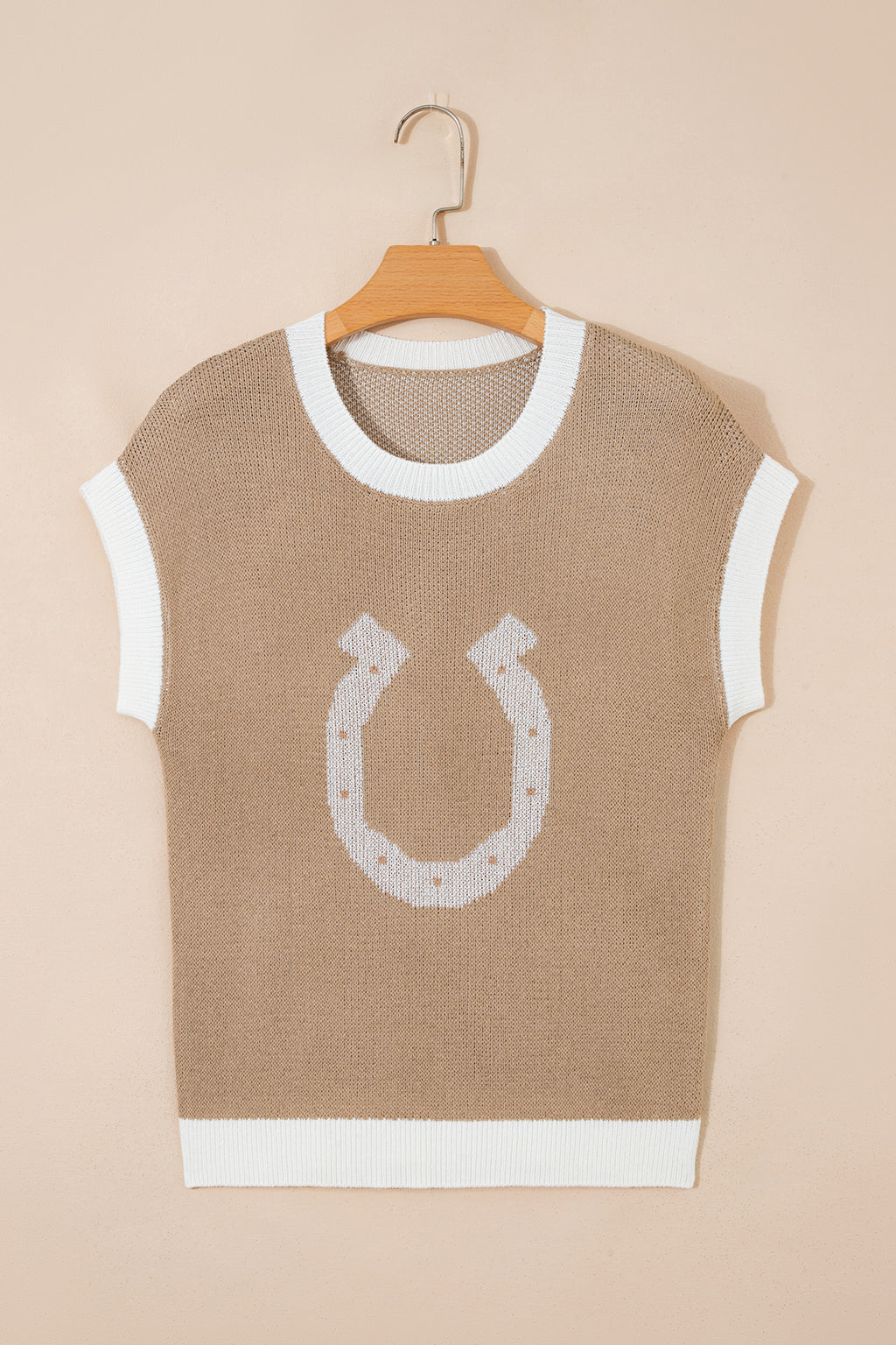 Cozy Horse Shoe Short Sleeve Sweater