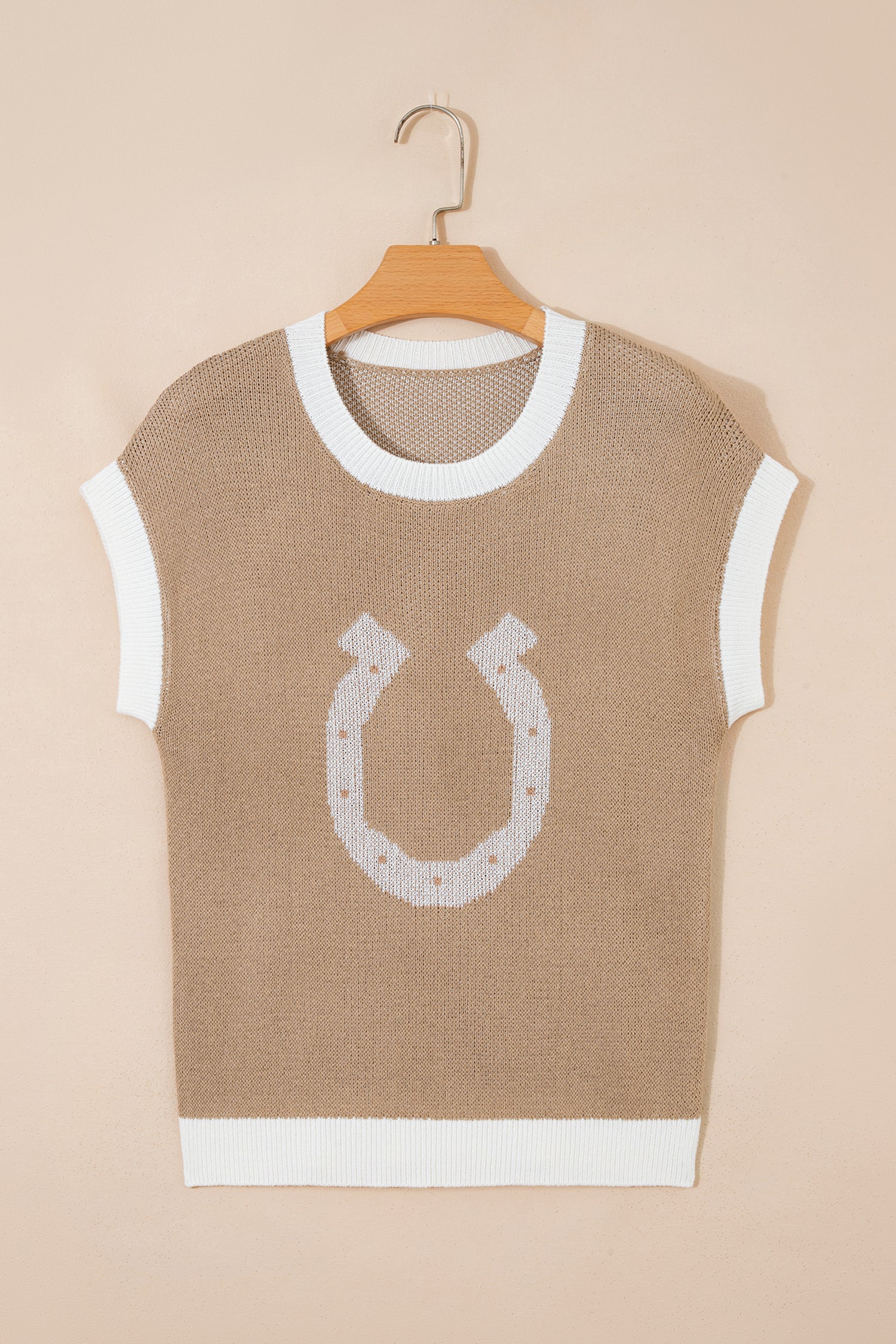 Cozy Horse Shoe Short Sleeve Sweater
