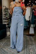 Retro Denim Overall Jumpsuit