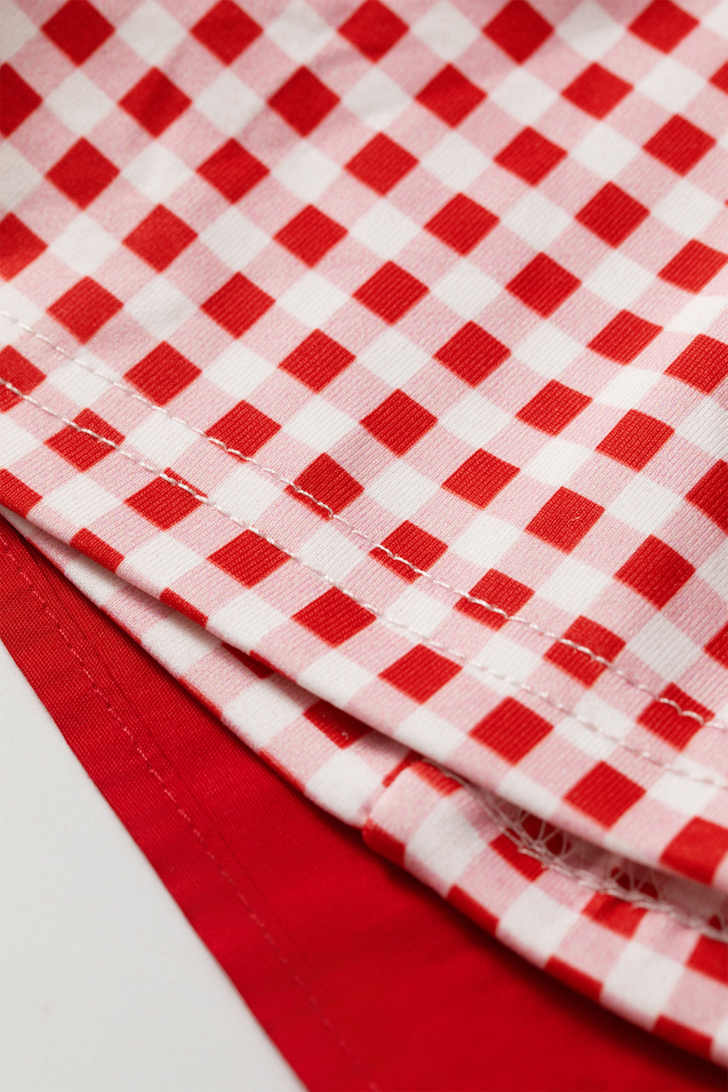 White Faux Two Piece Gingham Contrast Patchwork Loose Mini Dress