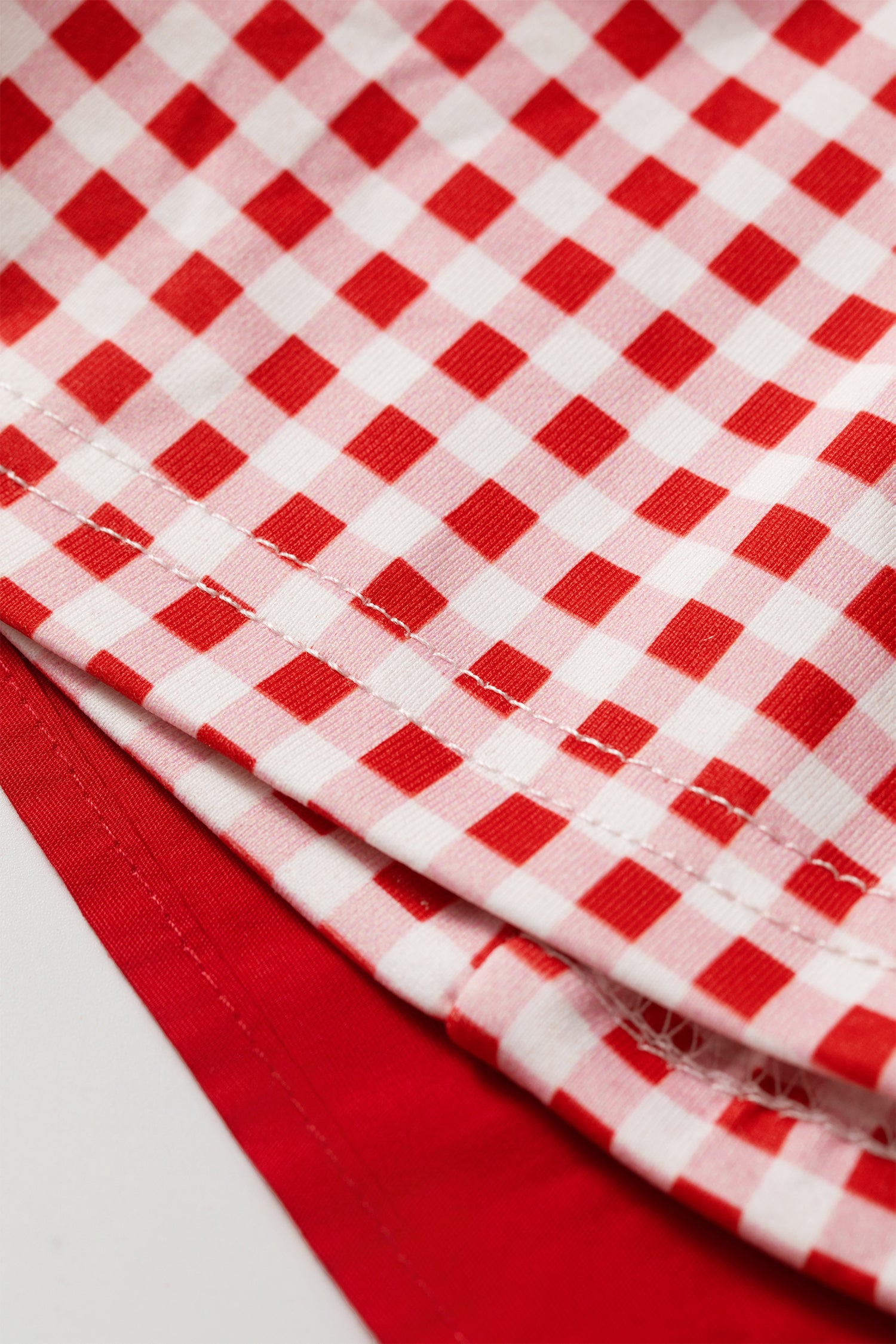 White Faux Two Piece Gingham Contrast Patchwork Loose Mini Dress