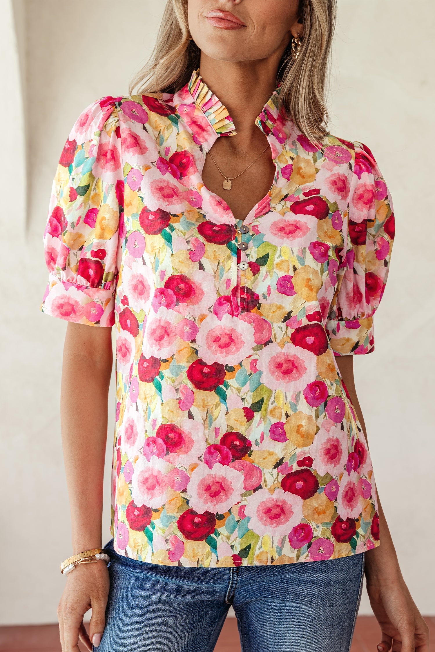 Blushing Floral Blouse