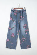 Floral Print Casual Jeans