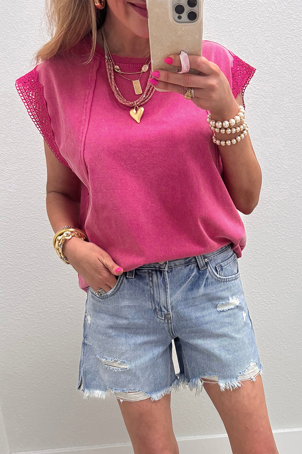 Pink Mineral Wash Top