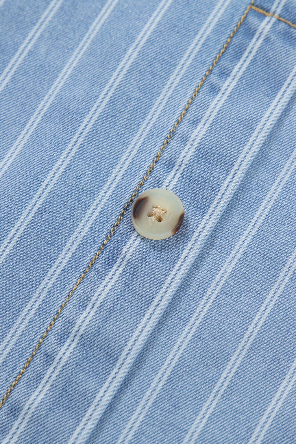 Sky Blue Stripe Denim Mini Dress