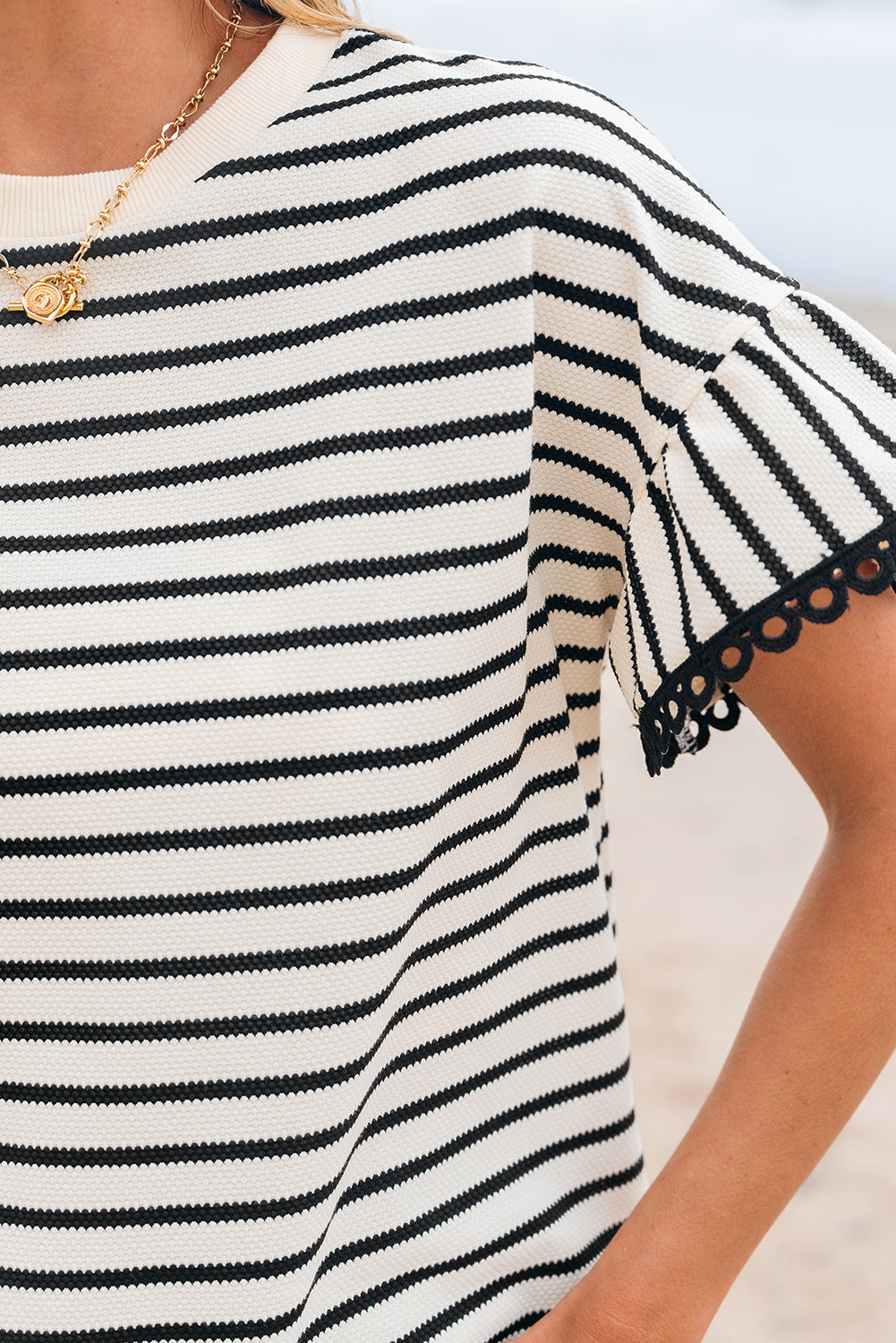 Black Stripe Top