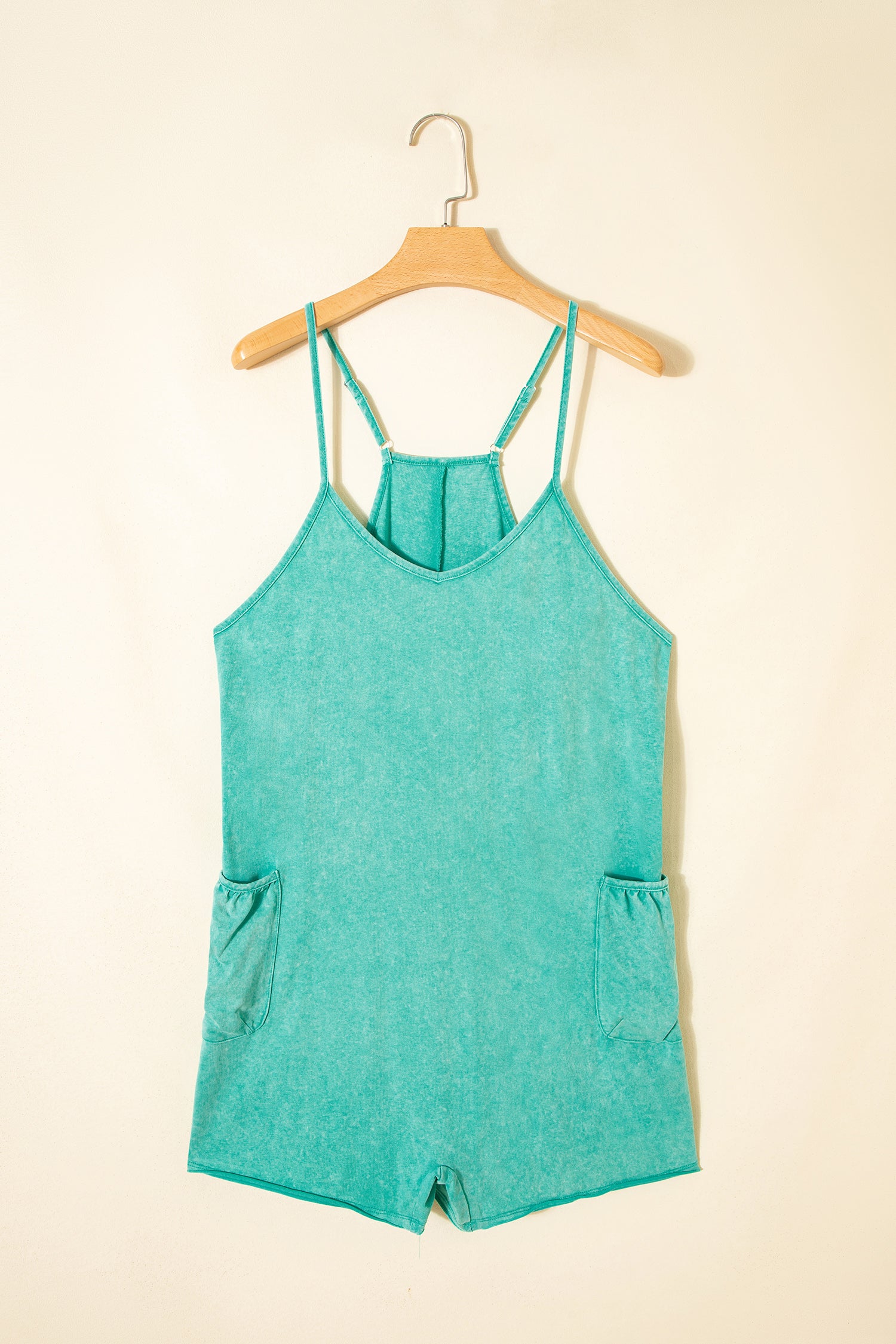 Mint Green Mineral Wash Romper