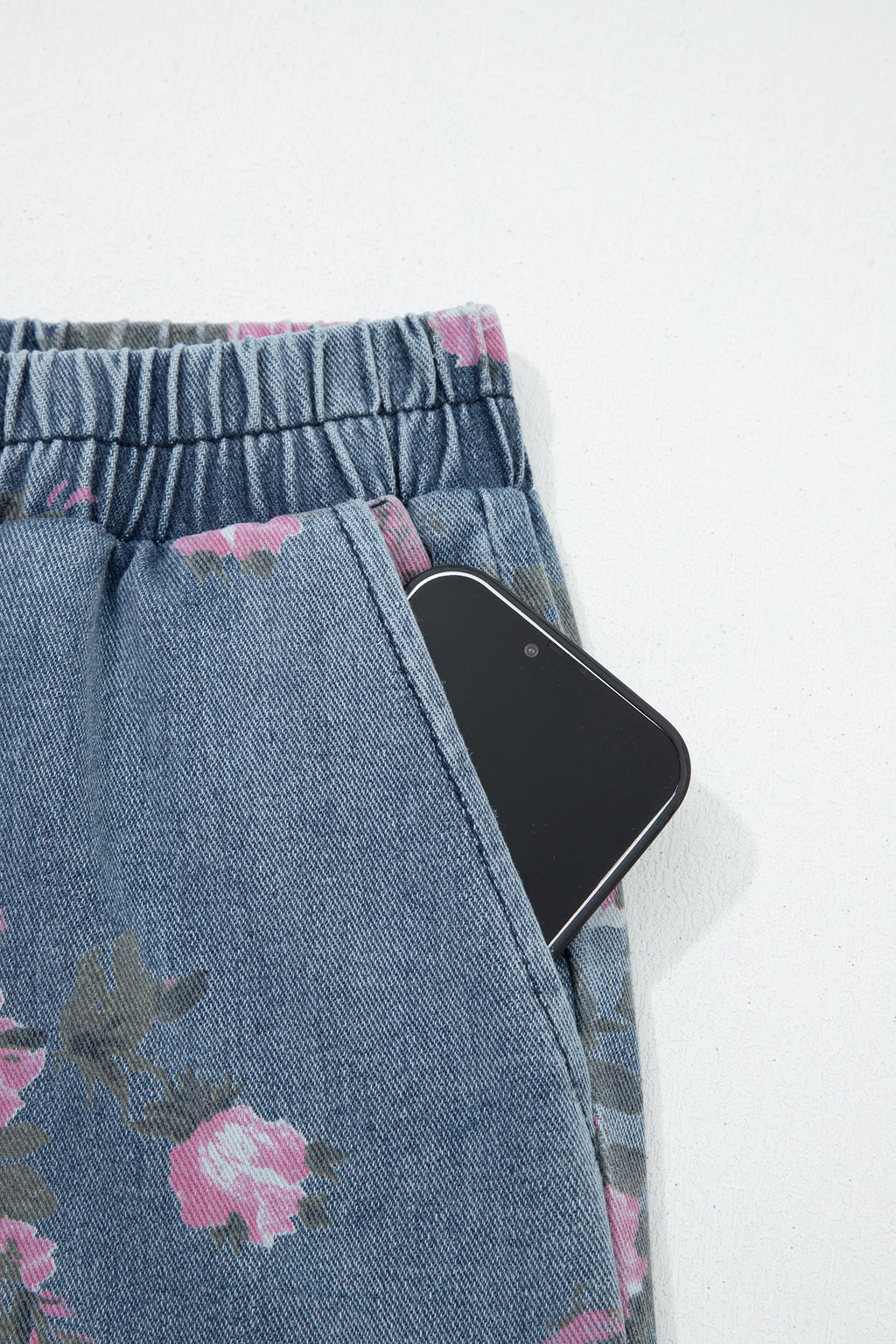 Floral Print Casual Jeans