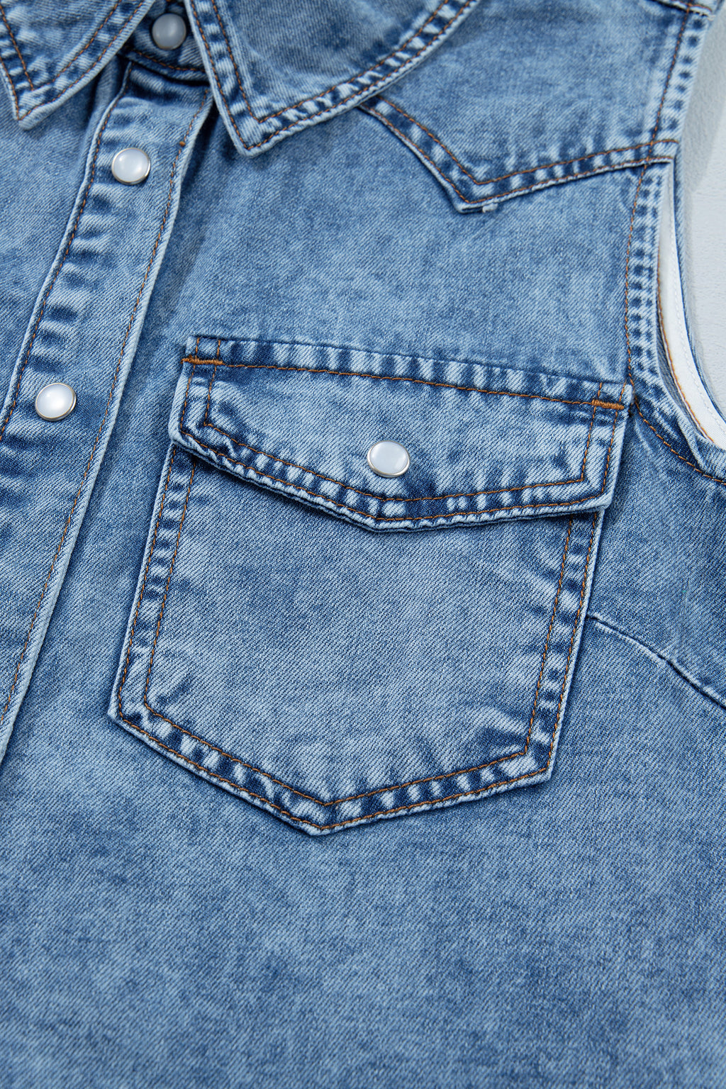 Dusk Blue Denim Vest