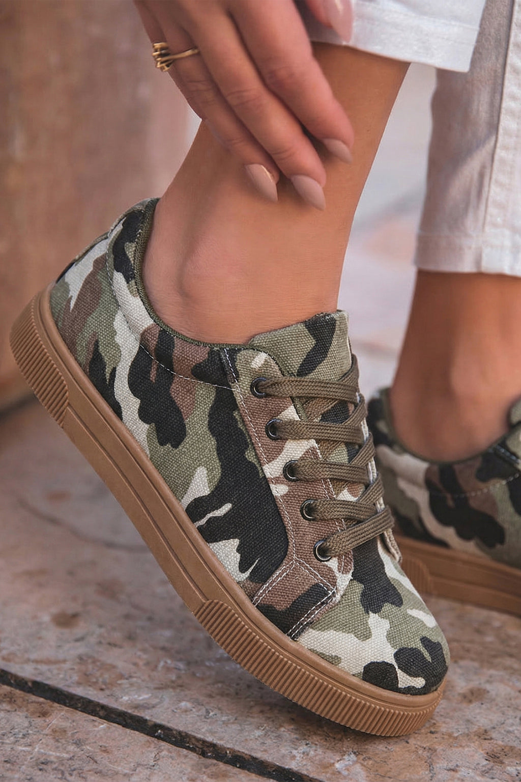 Off-Duty Camo Sneakers