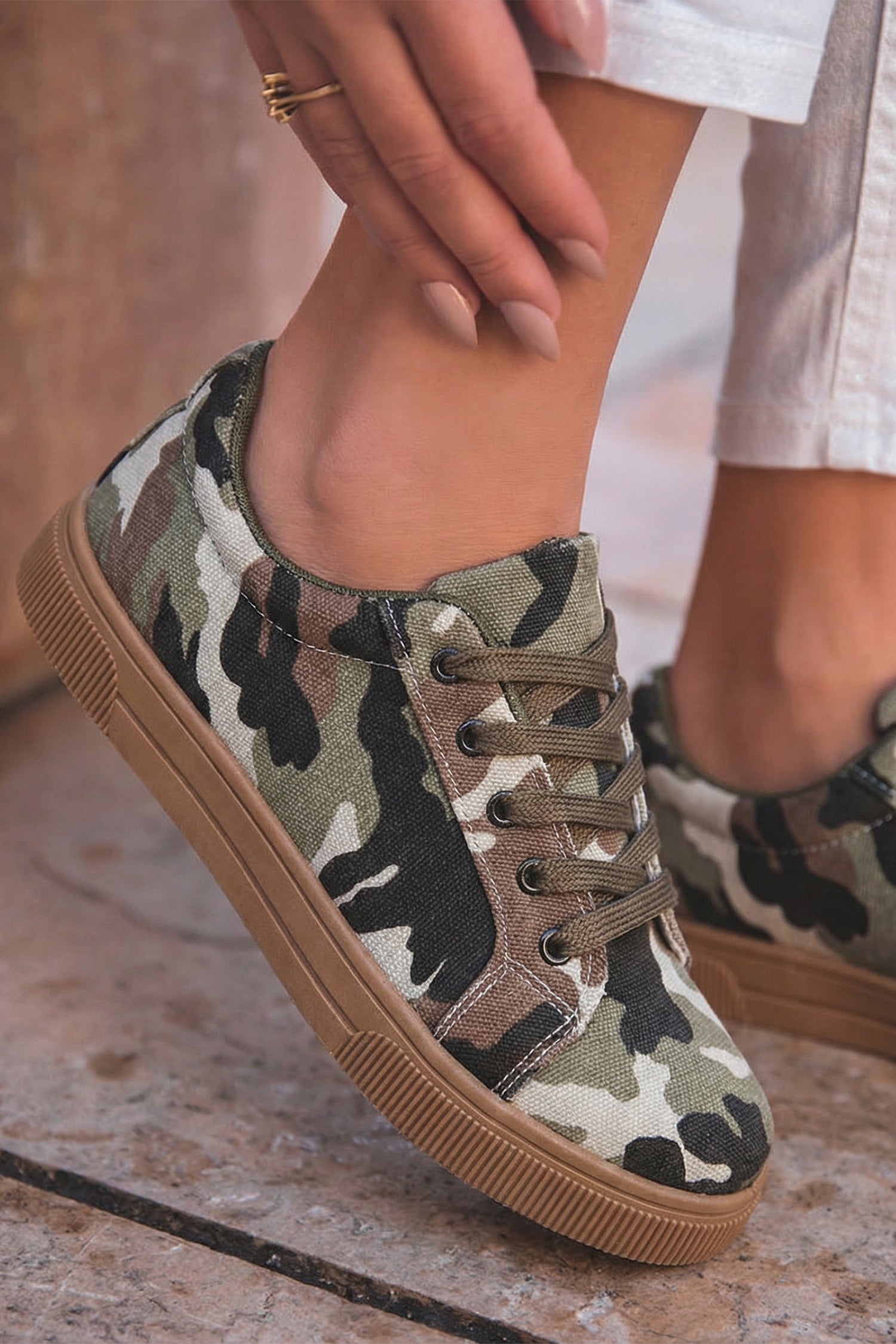 Off-Duty Camo Sneakers