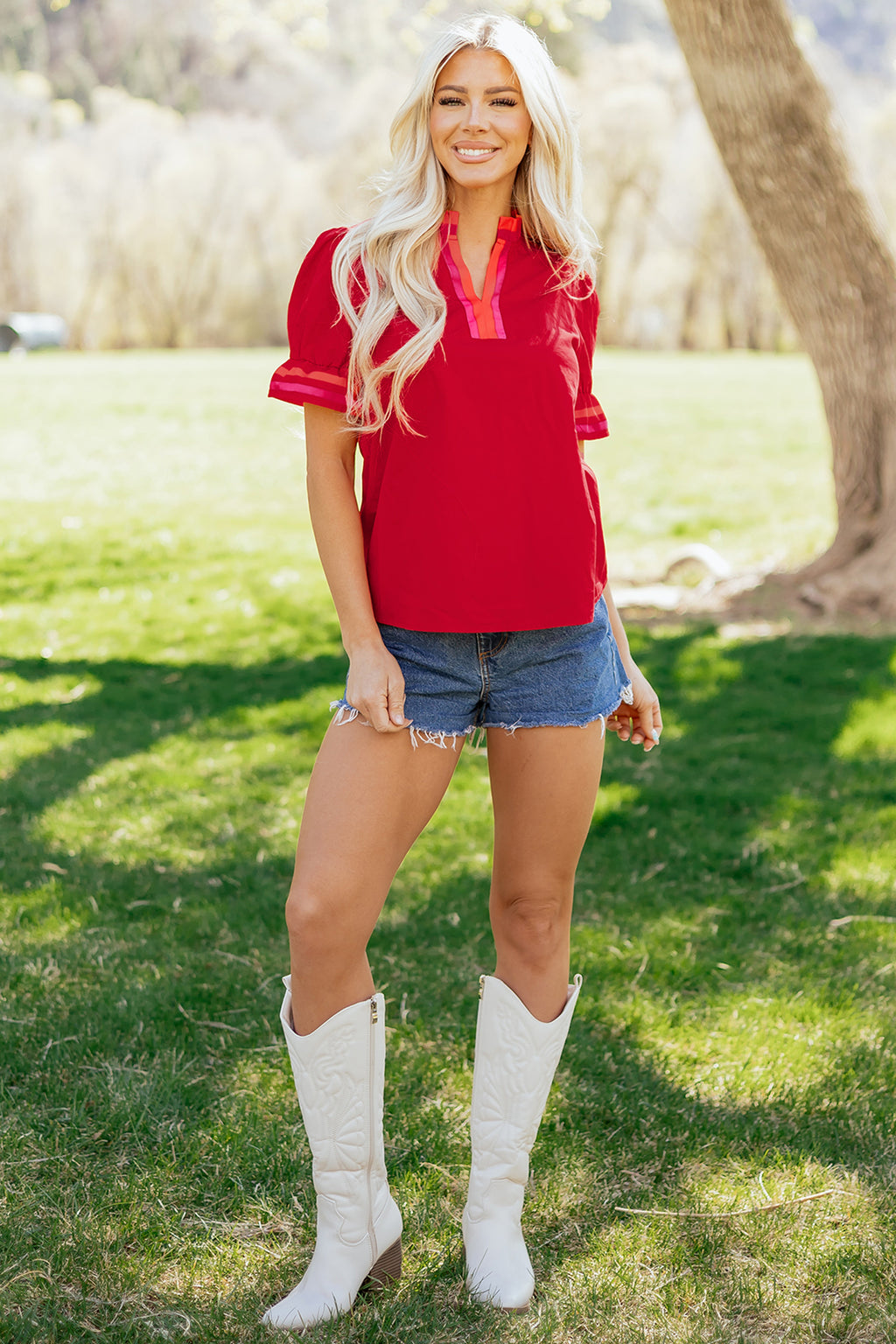 Rosé Darling Ruffle Top