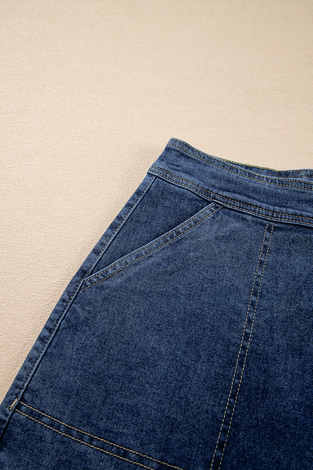 Wrapped Mini Denim Skort