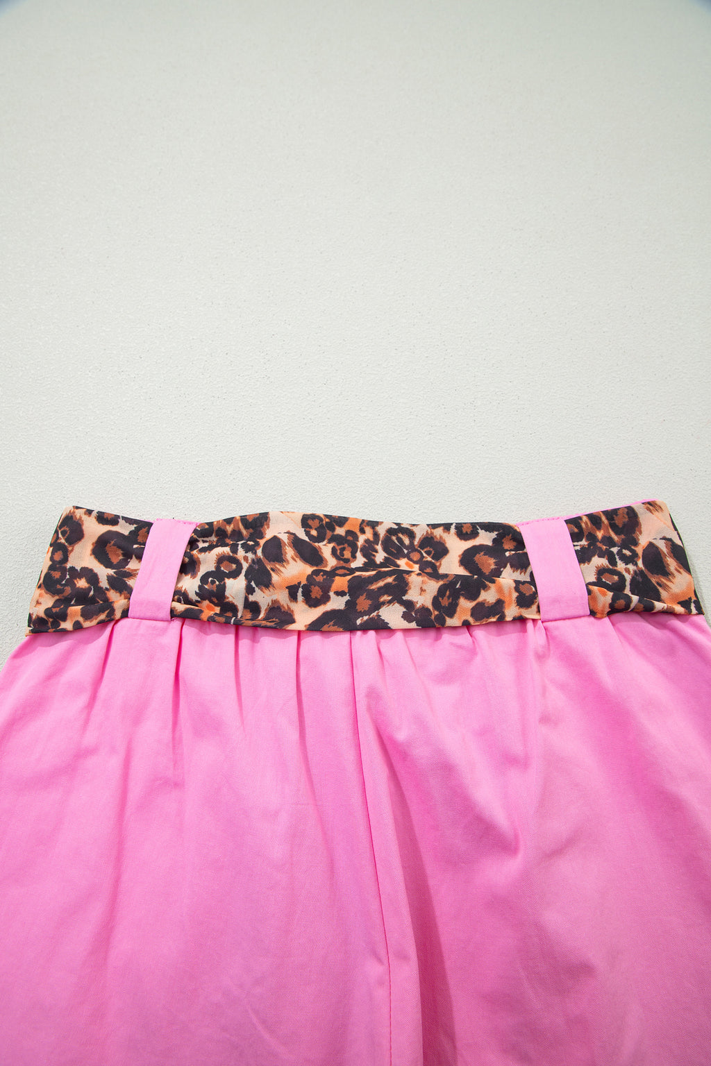 Bright Pink Leopard Shorts