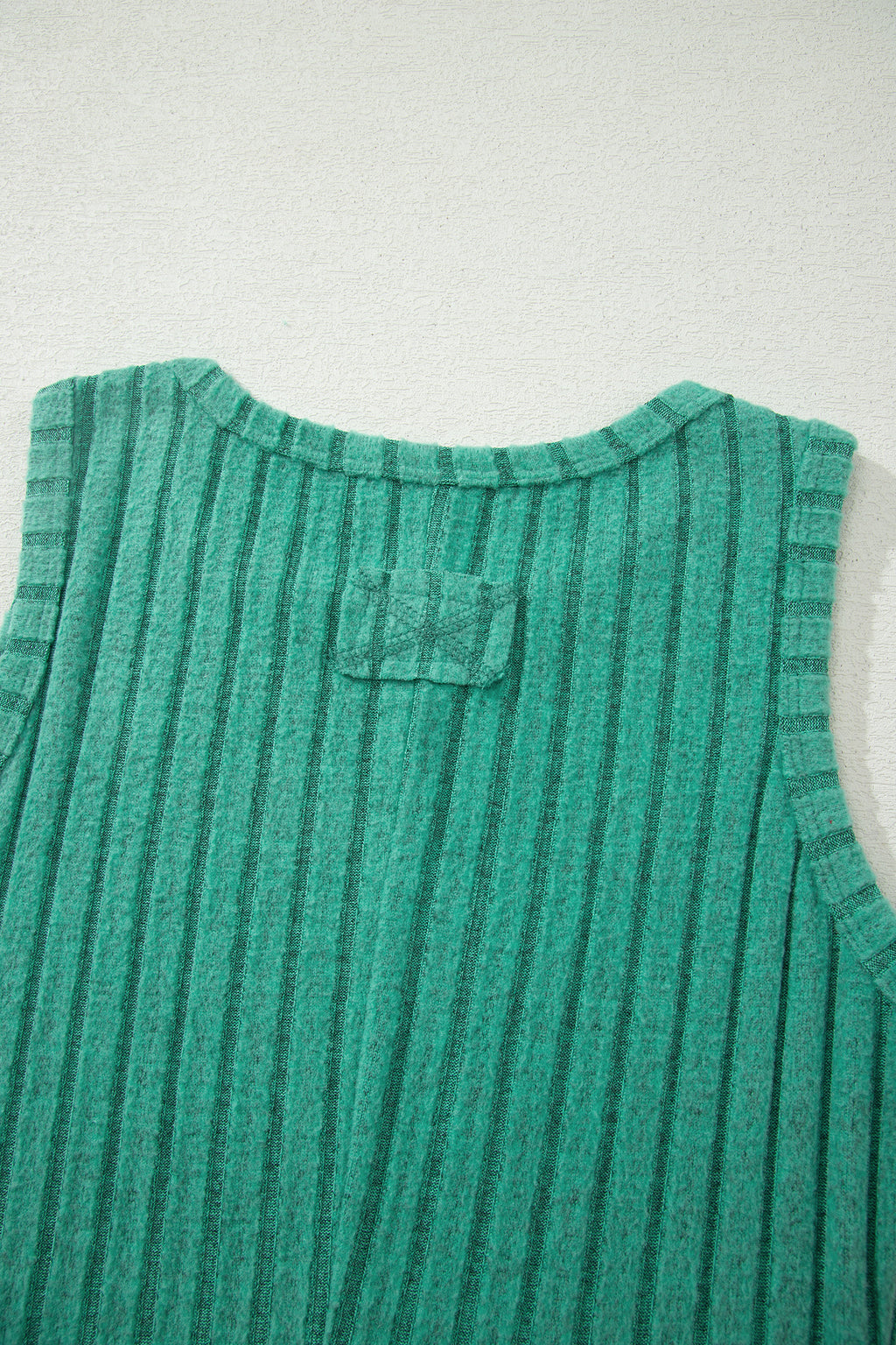 Sea Green Slim Ribbed Mineral Wash Tank Top