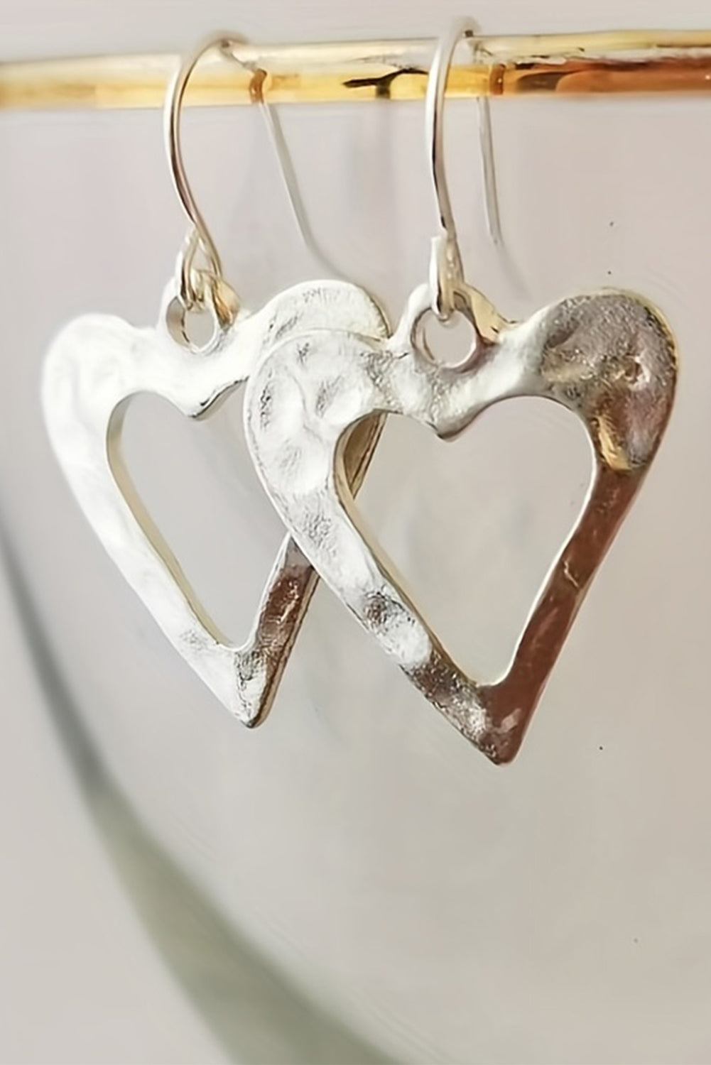 White Heart Shape Earrings
