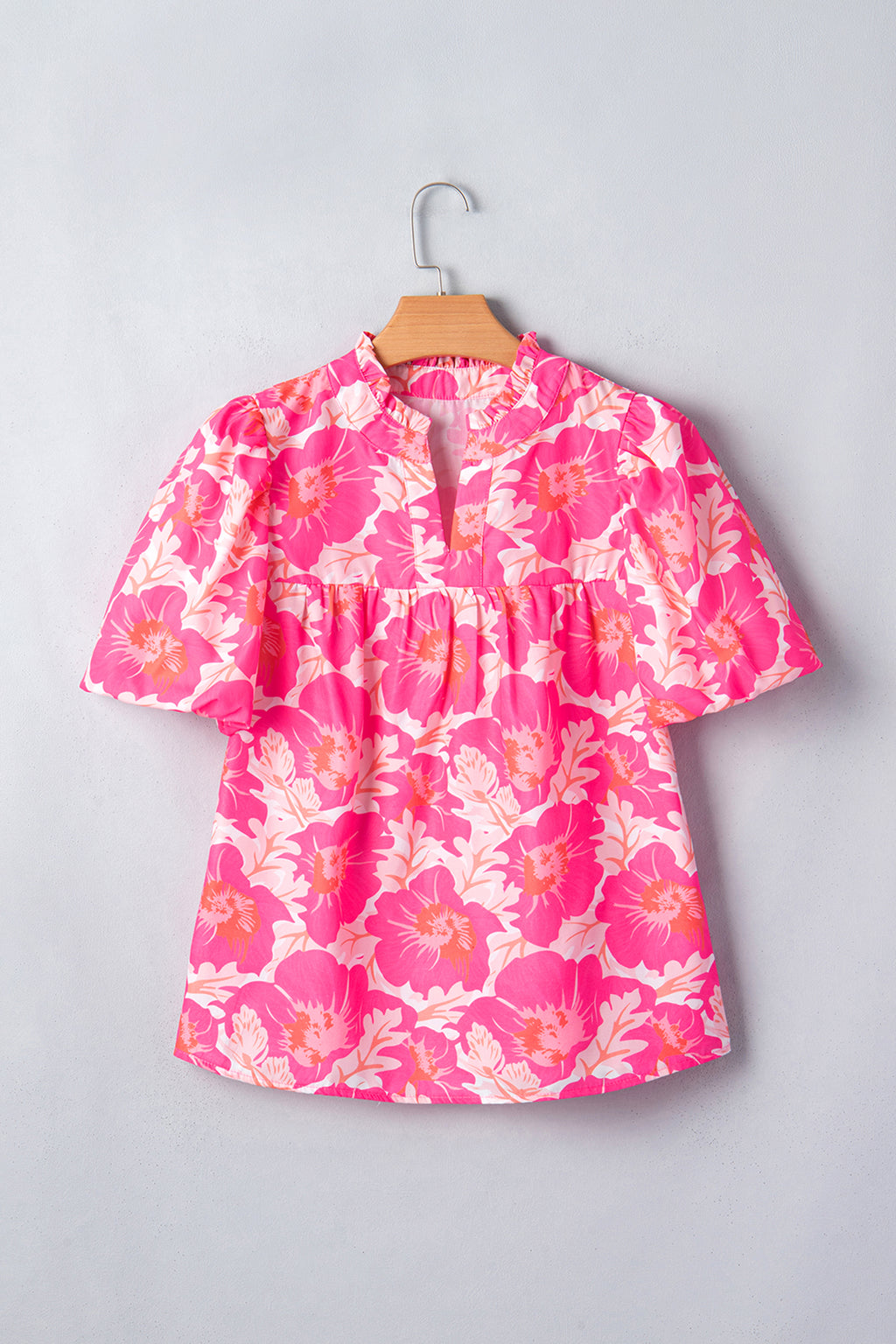 Pink Summer Floral Blouse