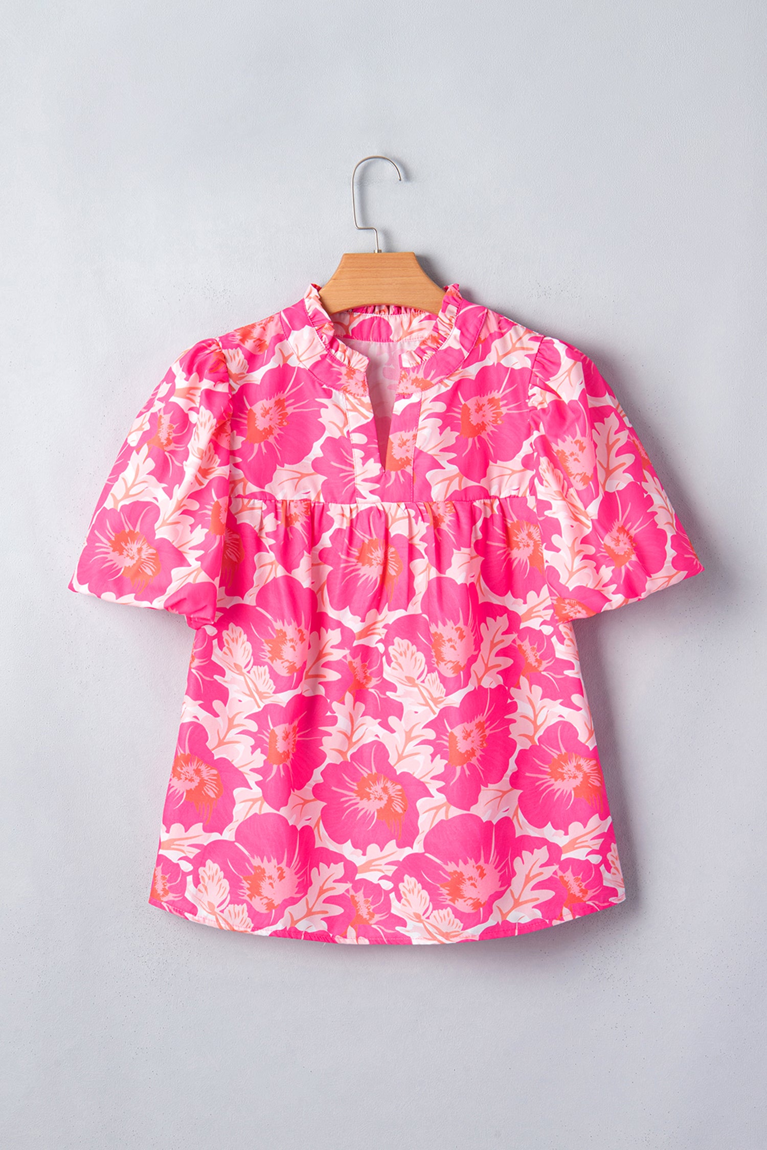 Pink Summer Floral Blouse