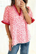 Rosé Wild Ruffle Blouse
