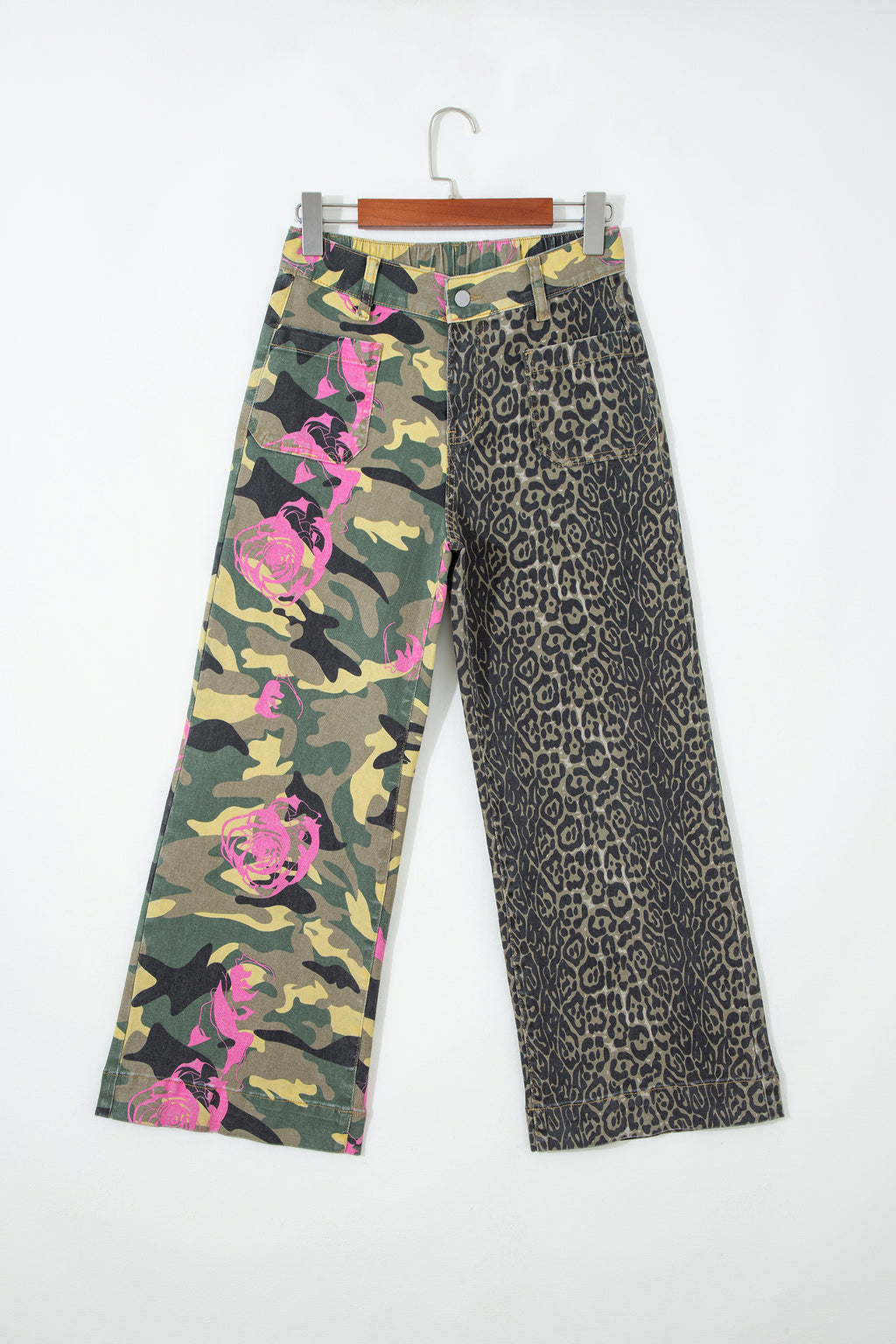 Abstract Camouflage Leopard Jeans