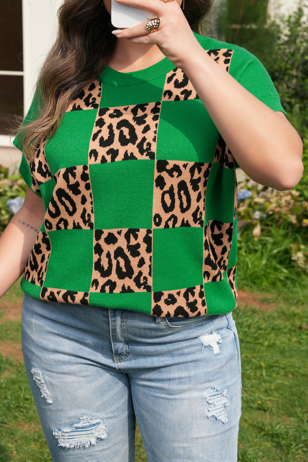 Wild Chic Checker Sweater