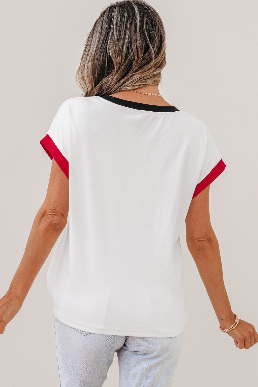 White USA Sequin Shirt