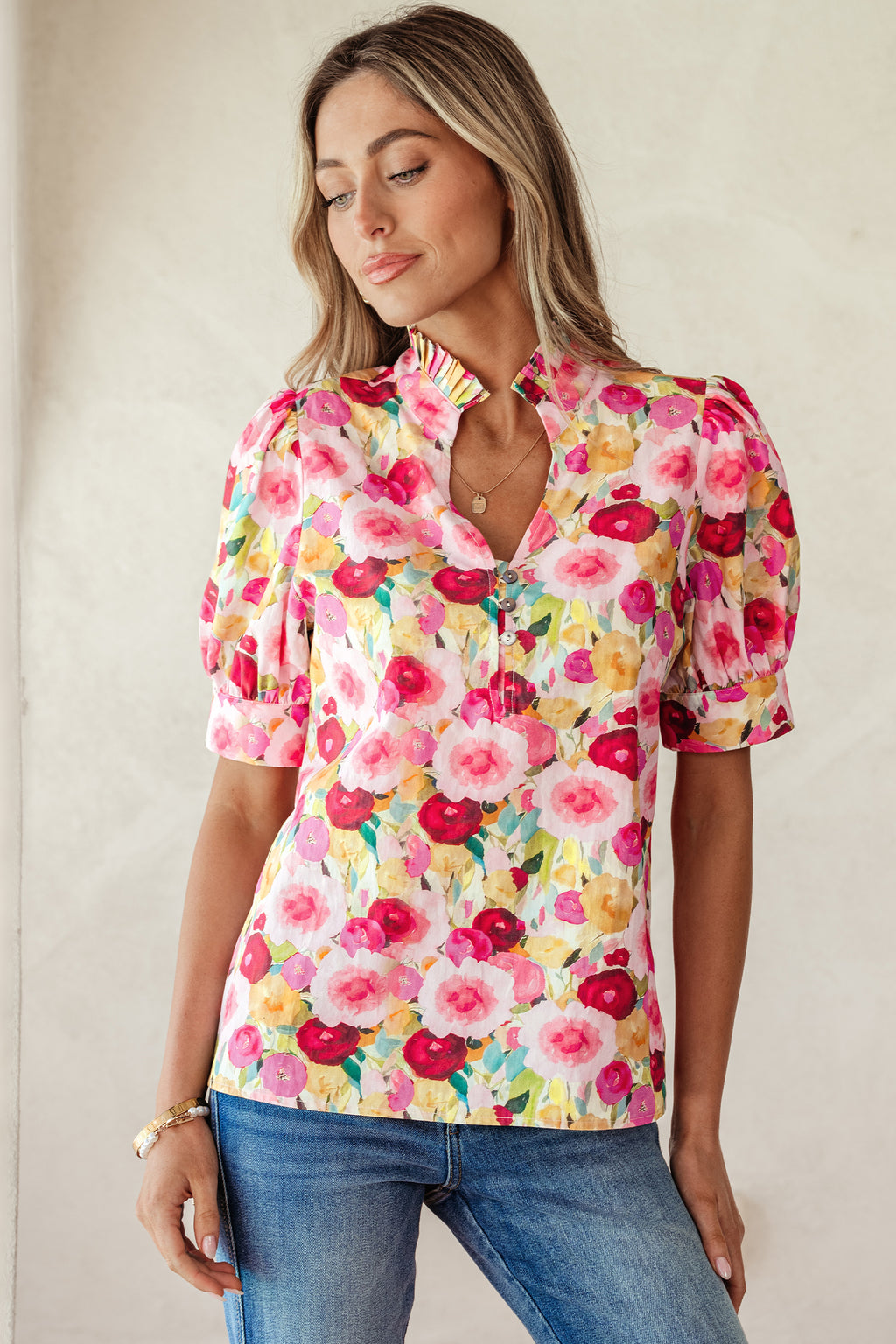 Blushing Floral Blouse