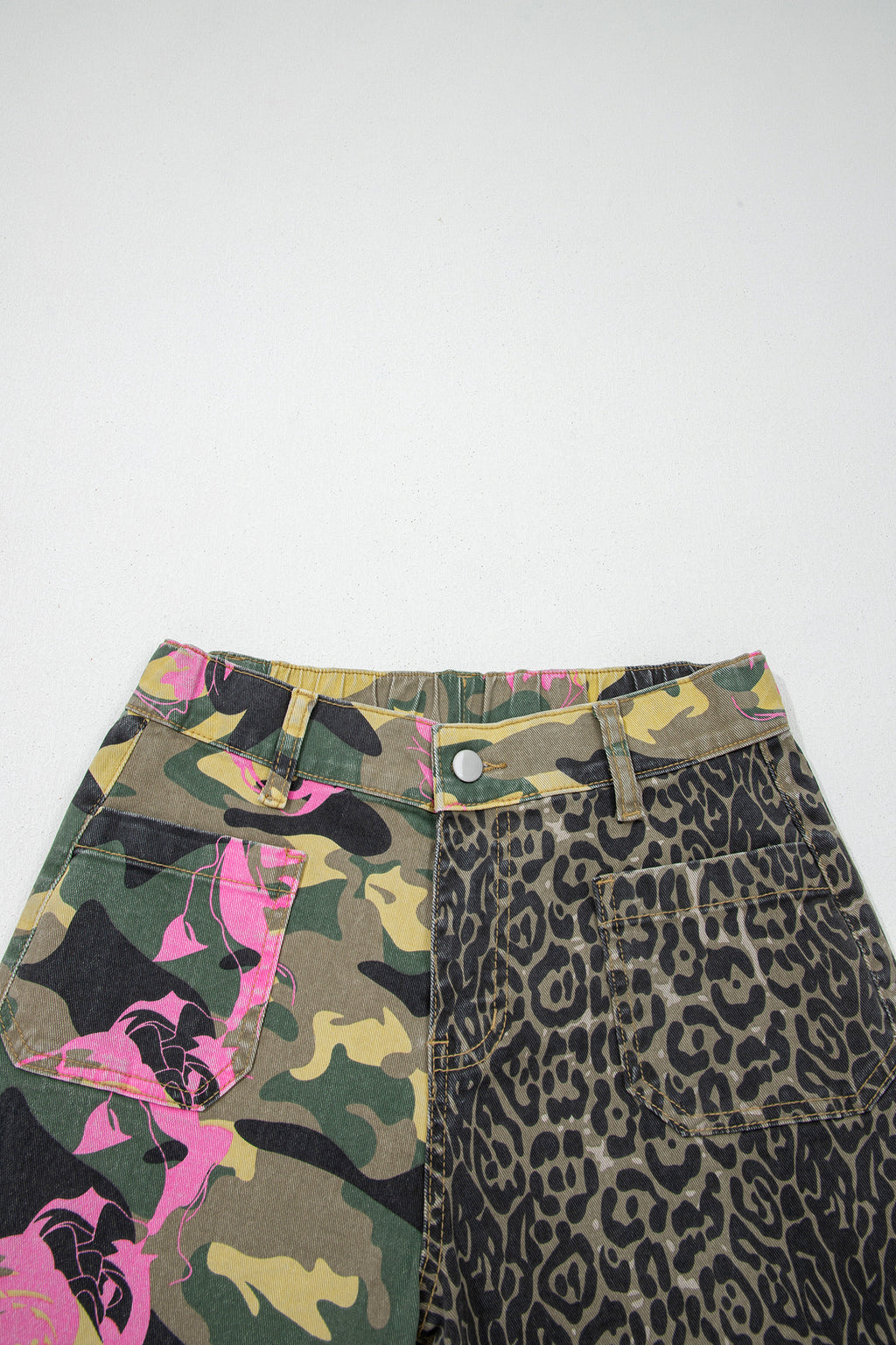 Abstract Camouflage Leopard Jeans