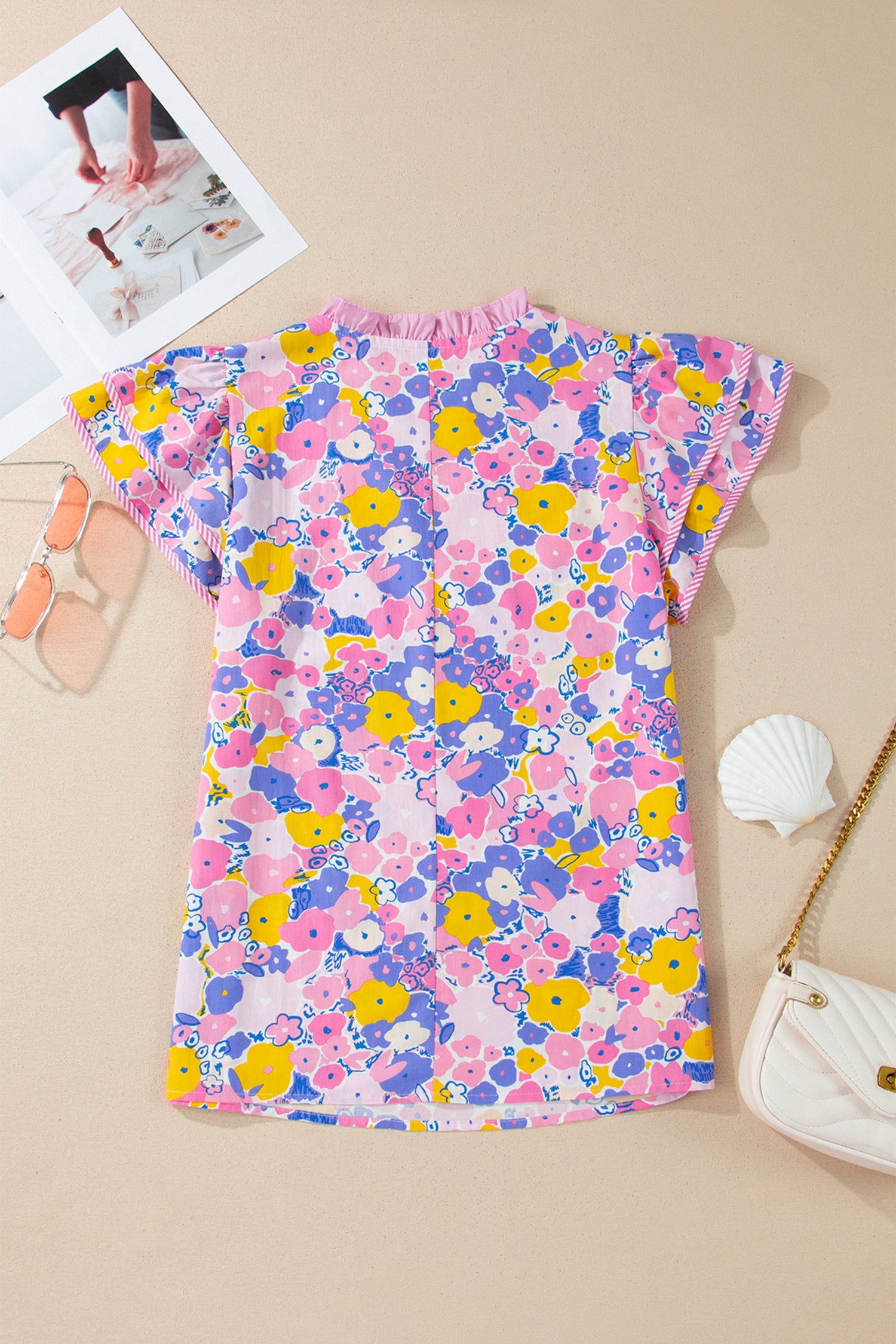 Pink Playful Floral Blouse
