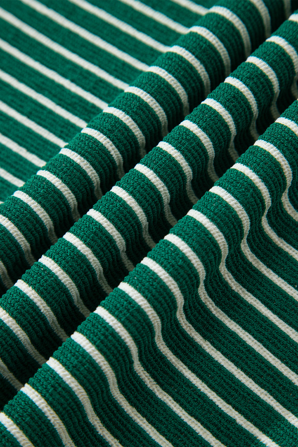 Green Stripe Contrast Print Color Block Detail Relaxed Tee