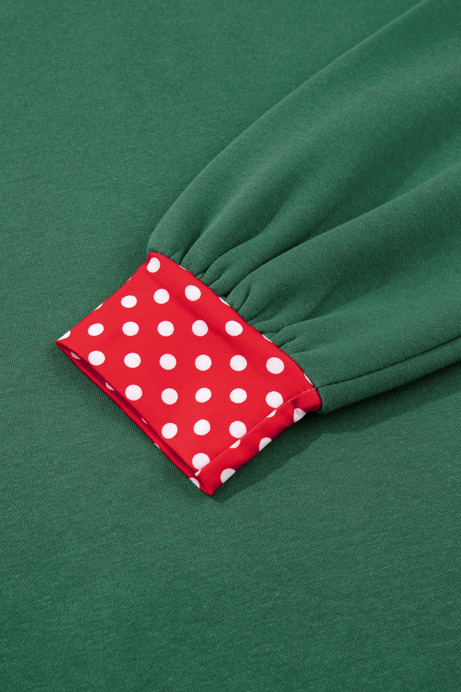 Orange Colorblock Polka Dot Contrast Trim Oversized Sweatshirt
