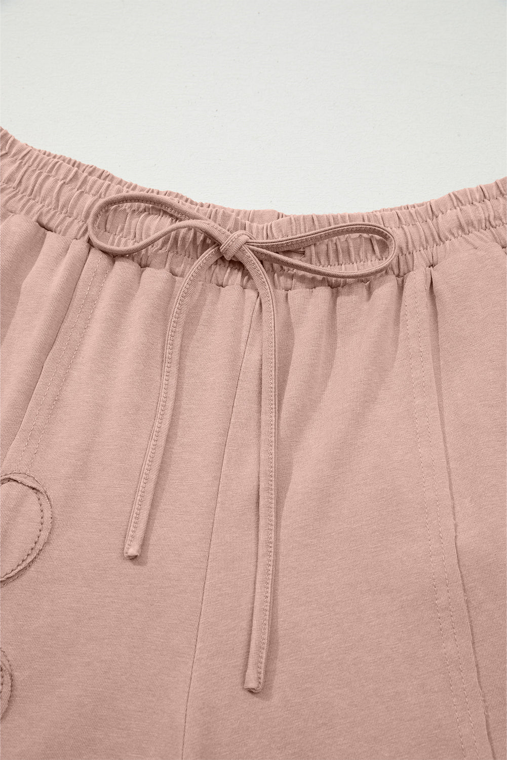 Terry Knit Cropped Wide Leg Pants