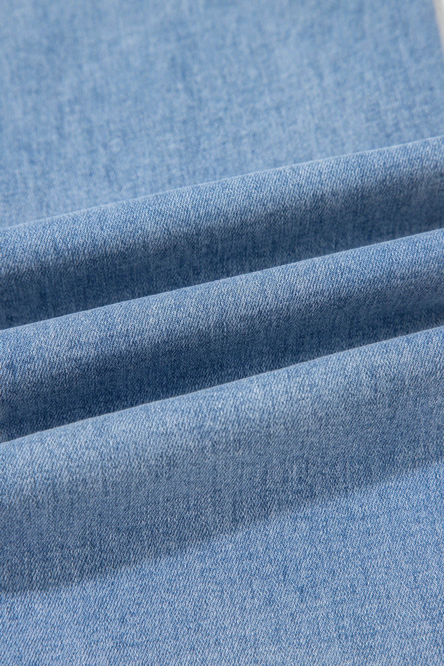 Beau Blue Drawstring Waist Wide Leg Ankle Length Jeans