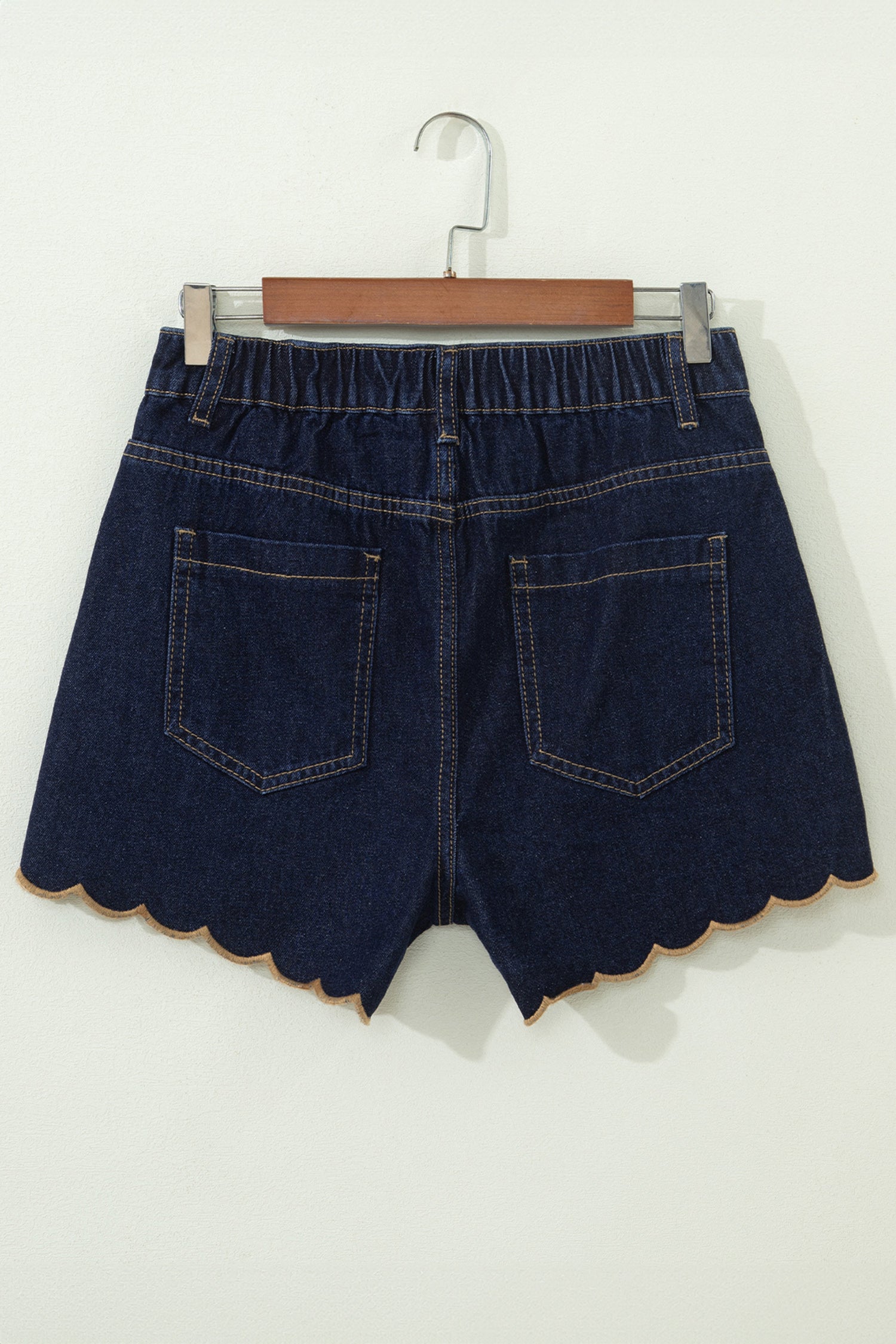 Navy Blue Relaxed Denim Shorts