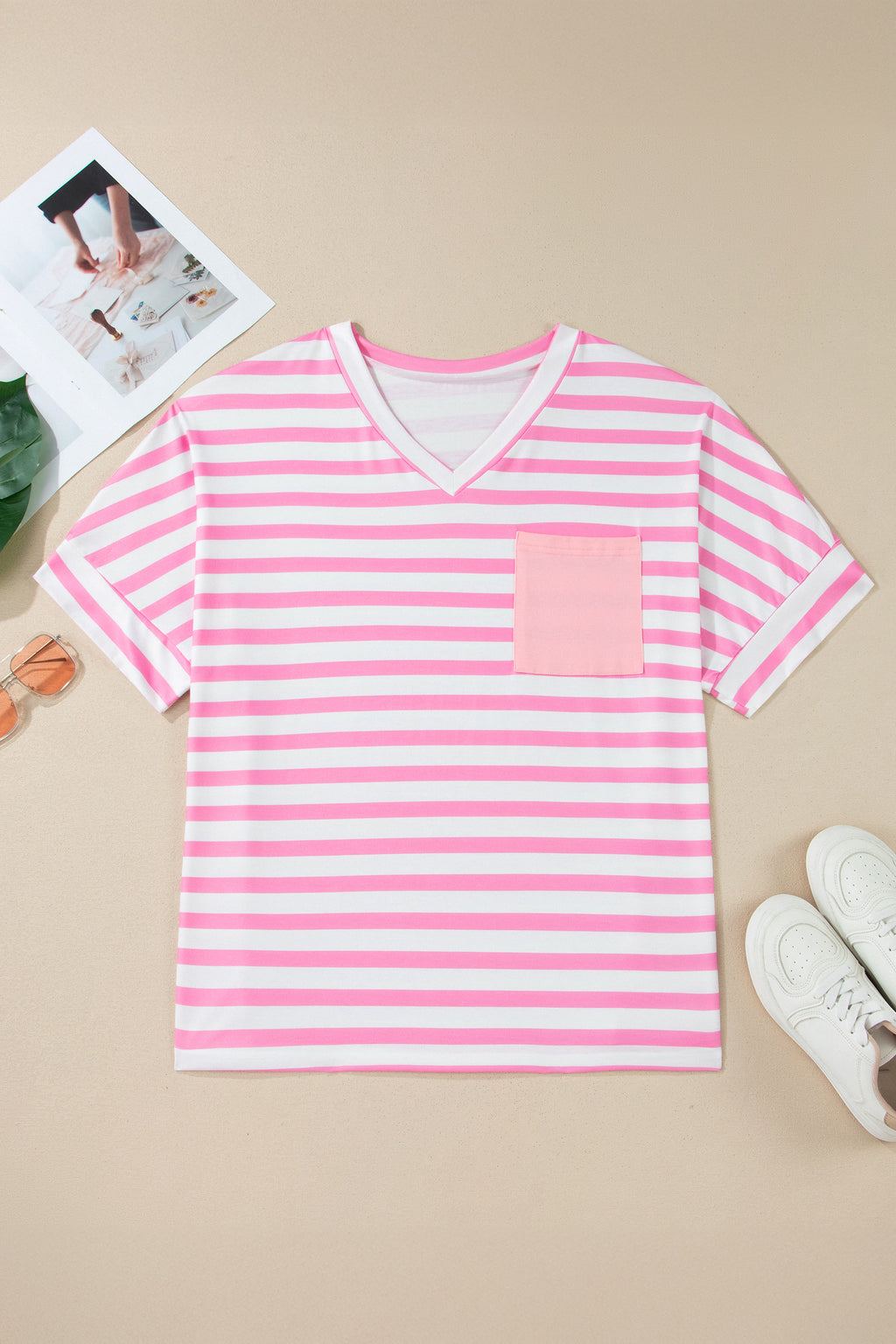 Sweet Stripe Pocket Tee
