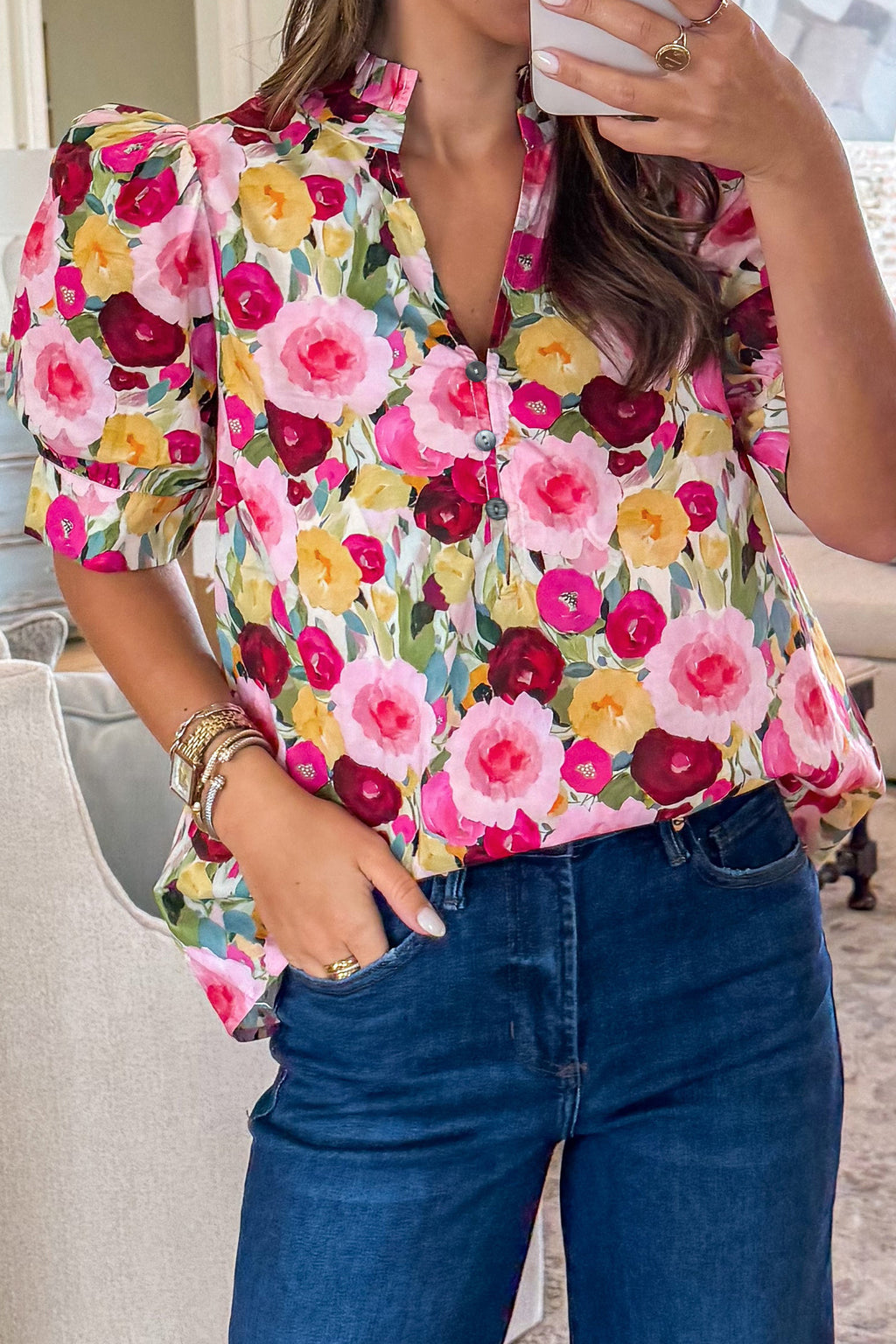 Blushing Floral Blouse