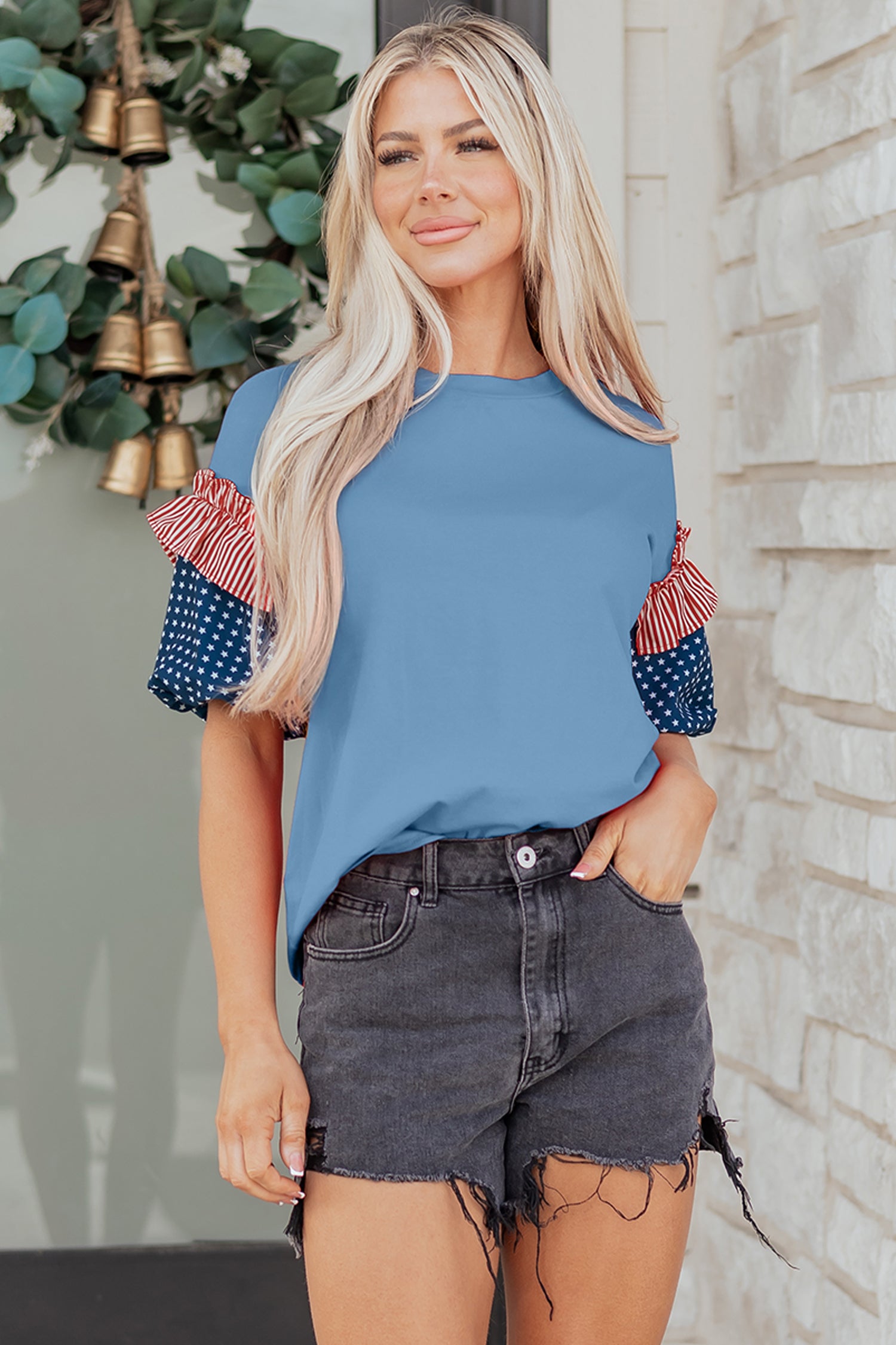 Beau Blue Stars Top