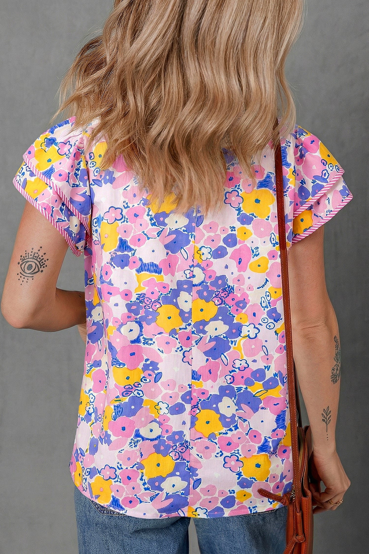 Pink Playful Floral Blouse