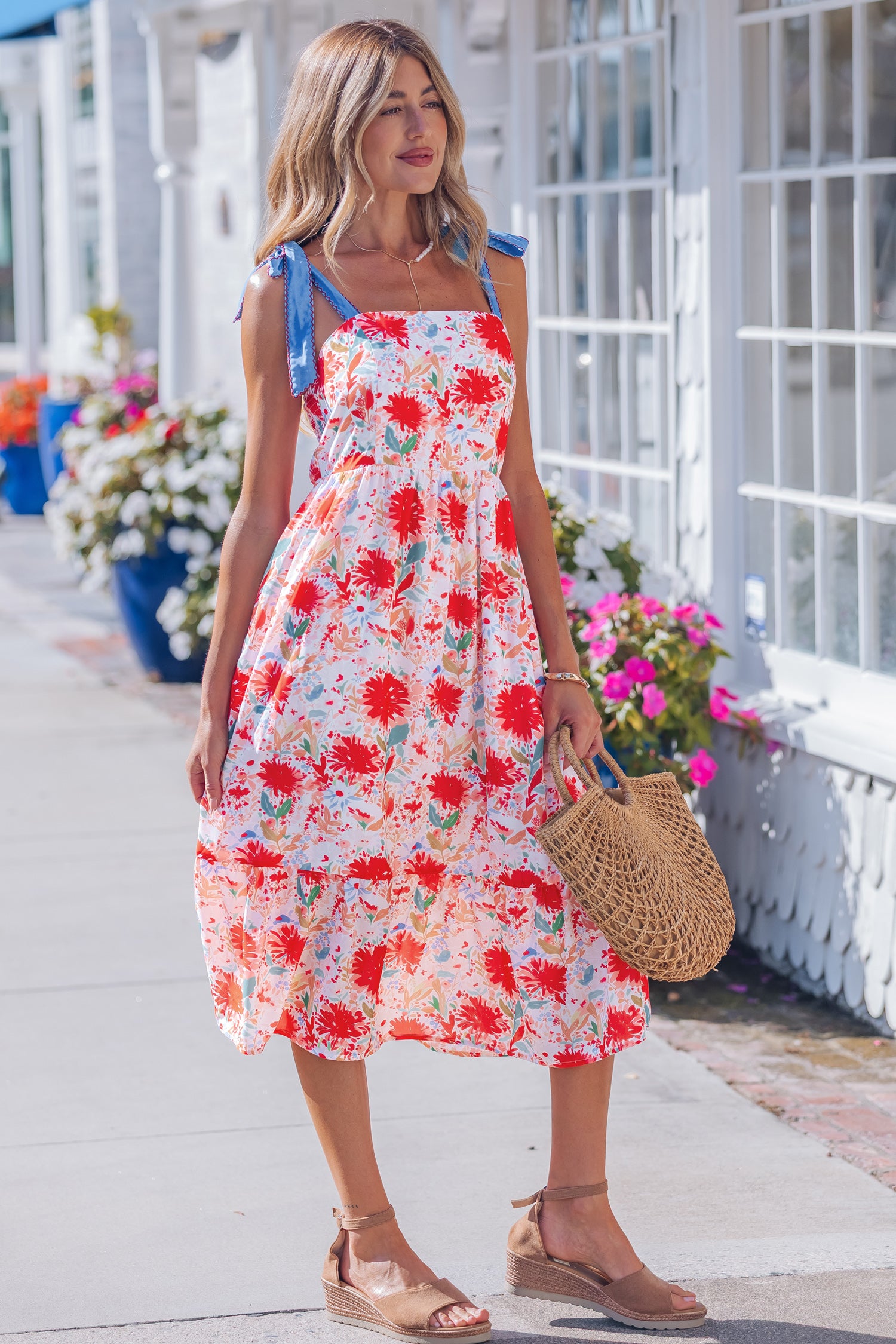 Red Floral Dress