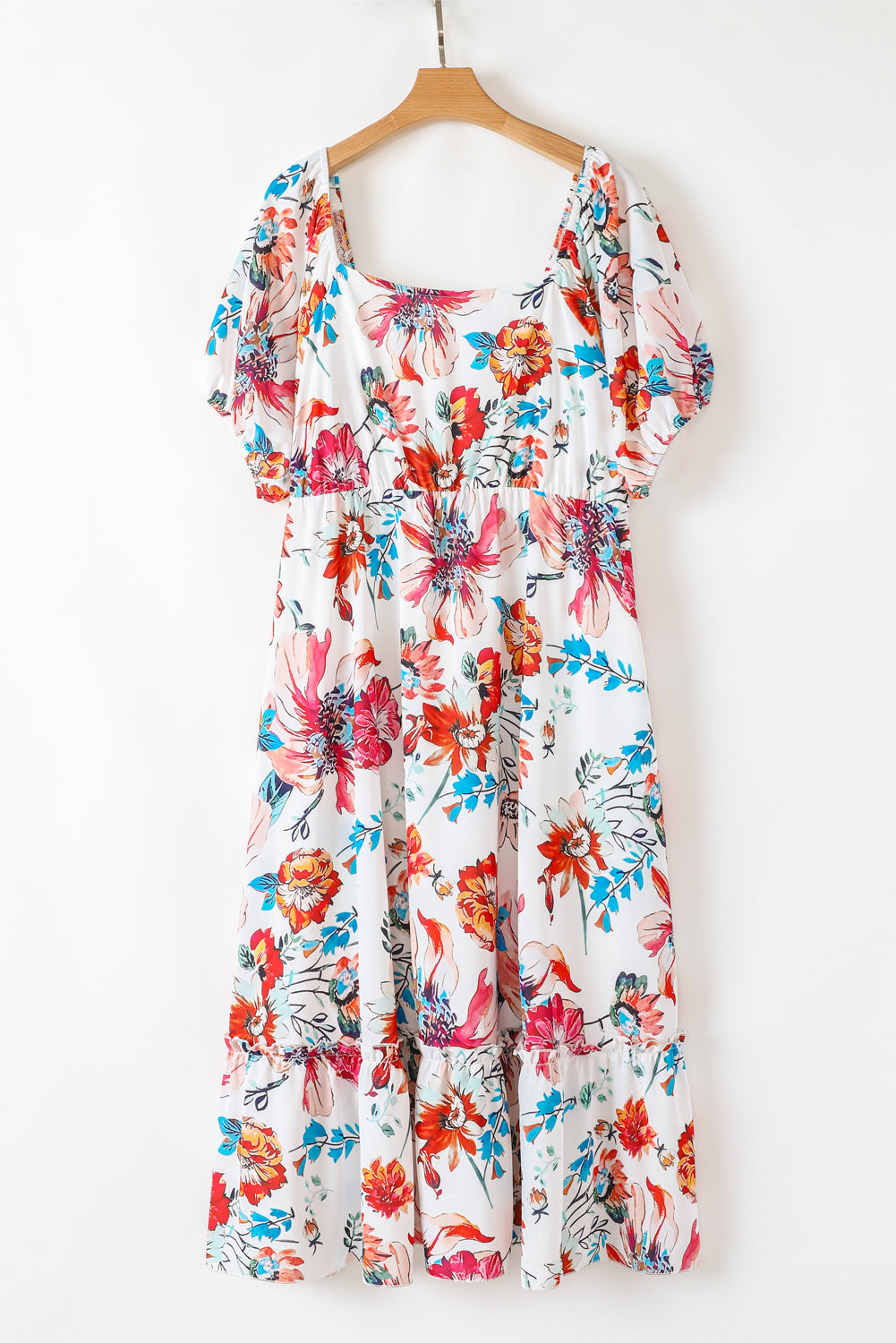 Girly Floral Midi Dress