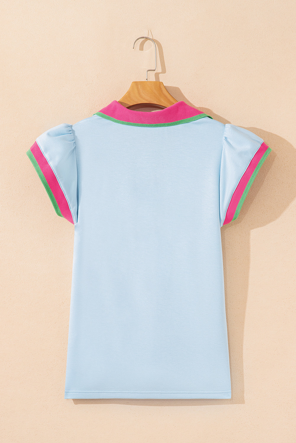 Beau Blue Ruffled Sleeve Blouse