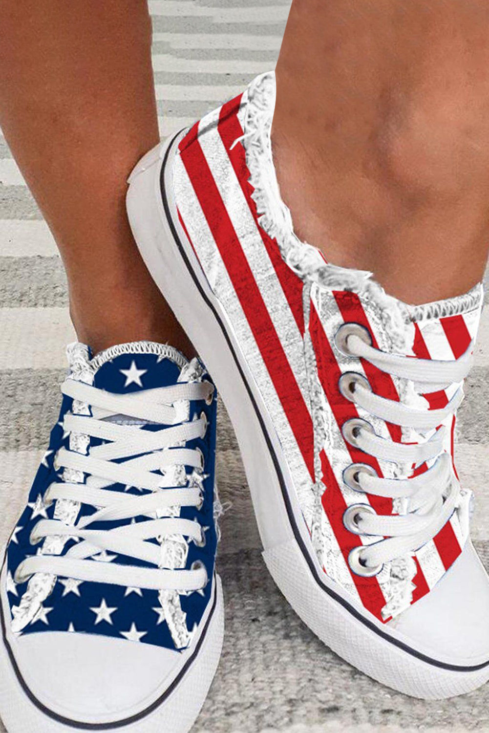 Red, White & Cute Sneakers